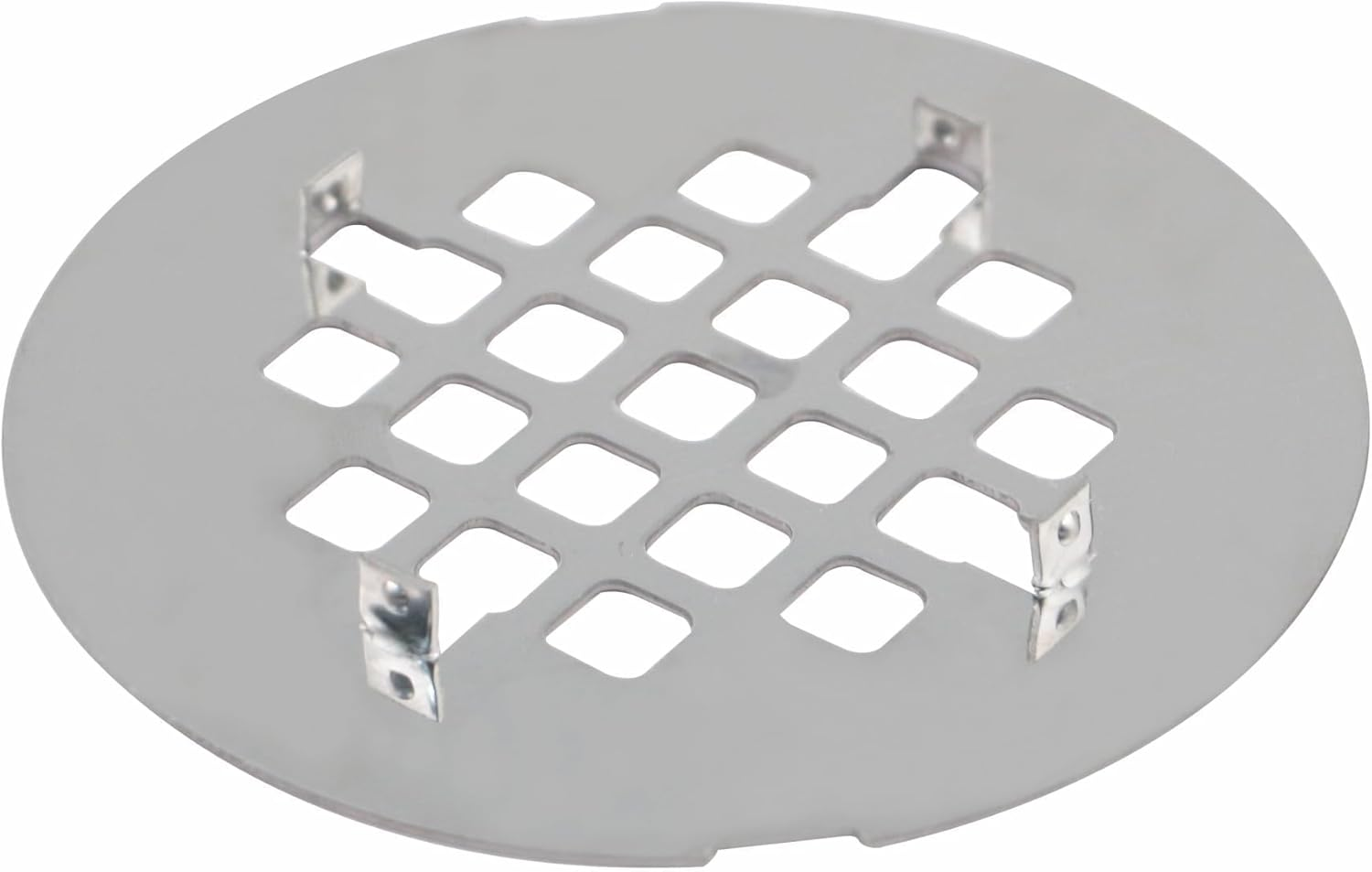Brushed Nickel 4-1/4" OD Snap-In Shower Drain Cover Replacement, Welsan Stainless Steel round Shower Strainer Grid Easy to Install - Chrome Plated image number 6