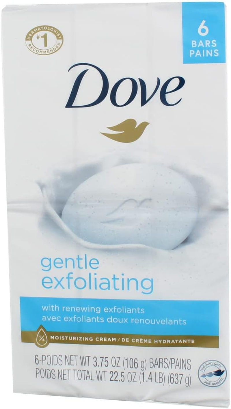Dove Beauty Bar Gentle Exfoliating 4 Oz, 6 Bar (Pack of 2) image number 1