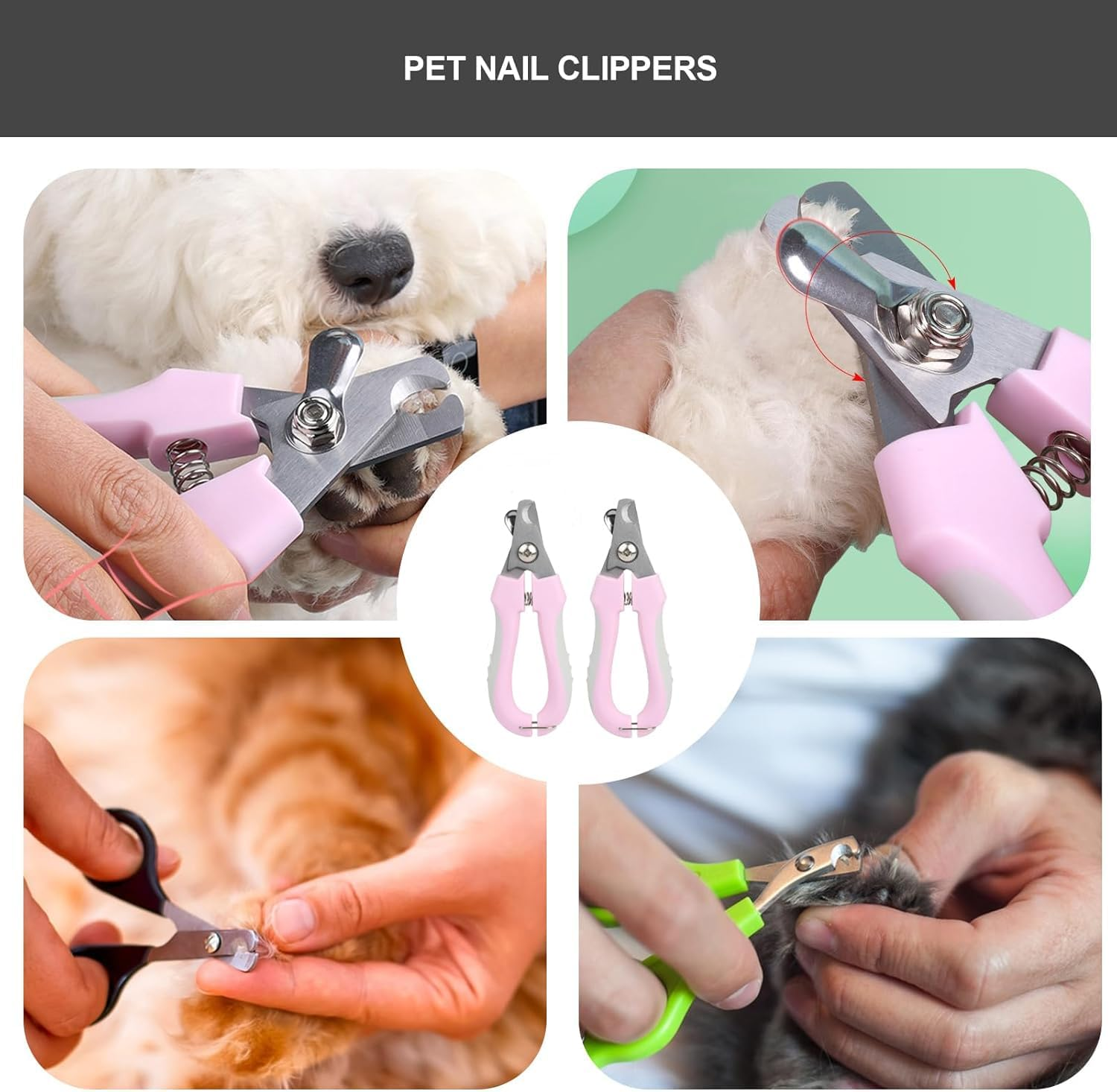 Coehaopikepet Nail Trimmer with Safety Guard to Avoid Over-Cutting Nails, Dog Nail Clipper, Cat Nail Clipper(15.2 * 5.3Cm, Mint Green) image number 5