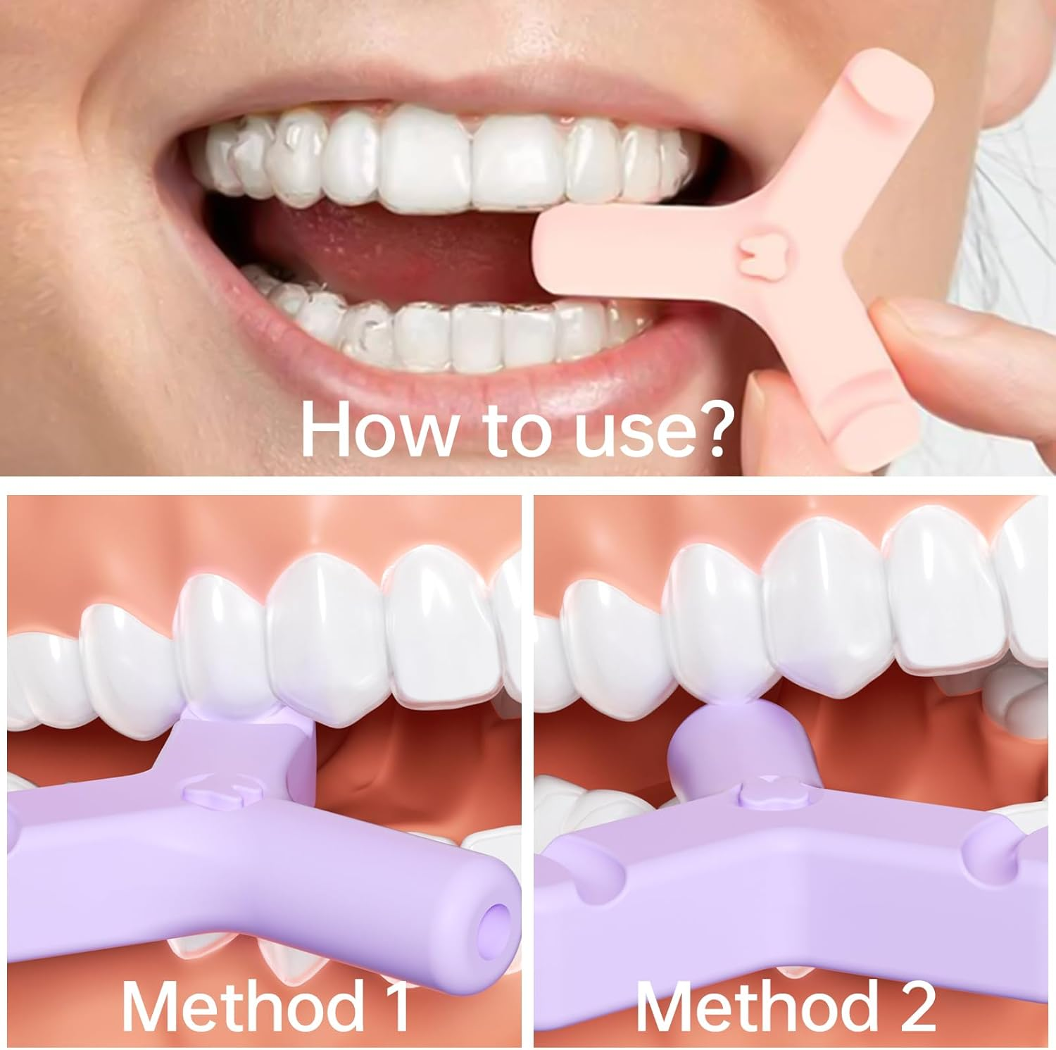 4 Pack Aligner Tray, Y-Shaped Handheld Aligner Chewies for Invisalign, Compatible with Invisalign Braces, Aligner, Retainer image number 3