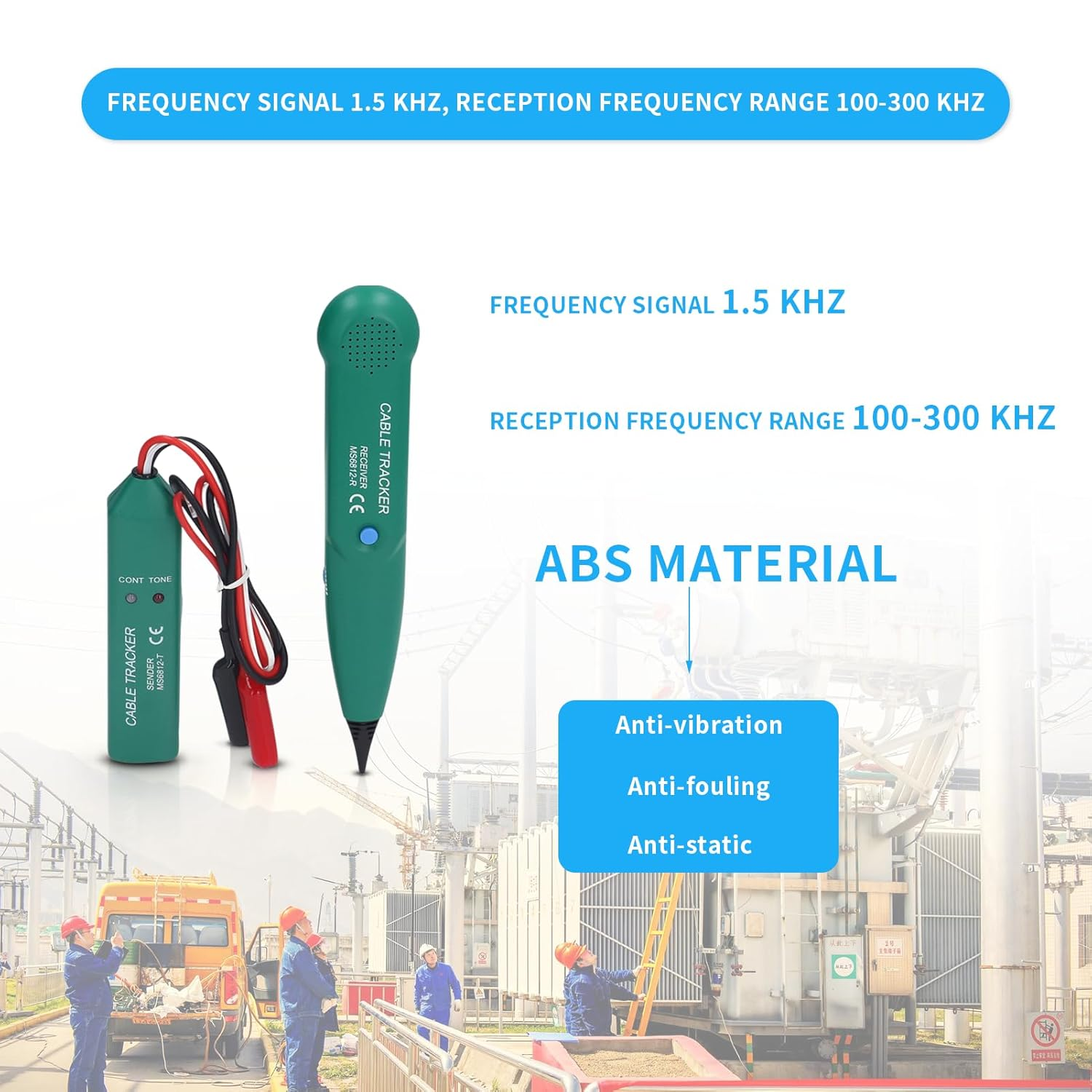 Cable Tracker, Professional Network Wire Tracker, Ethernet Tracker, Telephone Tone Generator, Circuit Breaker Finder, Electric, Automotive Wire Tracker Used to Detect and Identify and Inspect Cables. image number 2