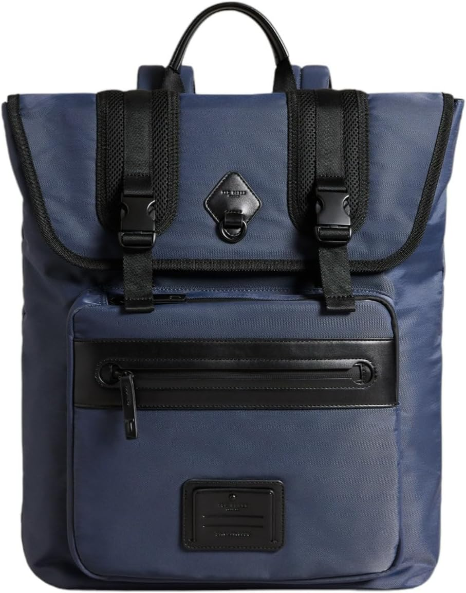 Ted Baker Mens Komute Twill Recycled Backpack (UK Size: One Size) (Navy/Black)