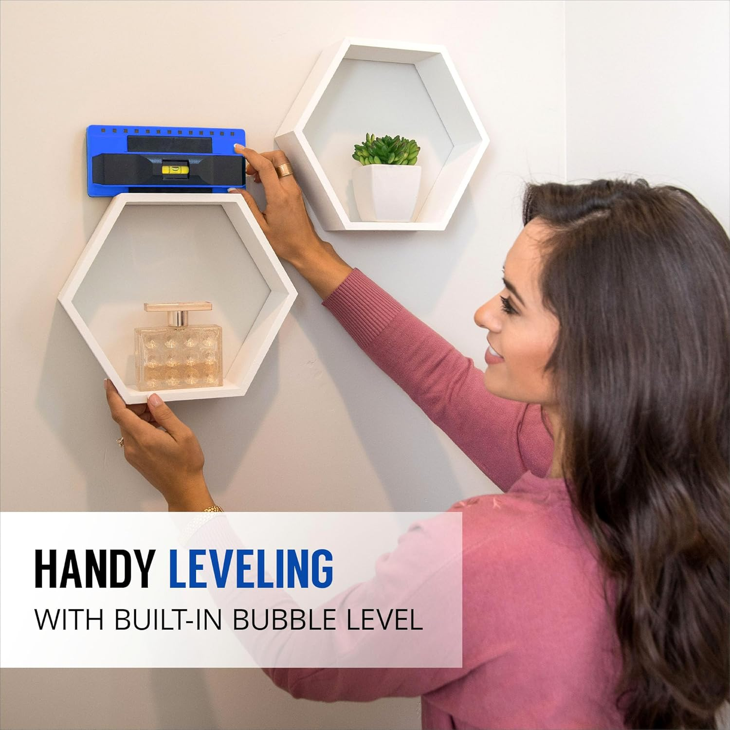 Franklin Sensors Prosensor 710+ Stud Finder with 13-Sensors, Wood & Metal Stud Detector/Wall Scanner, Built-In Bubble Level image number 3