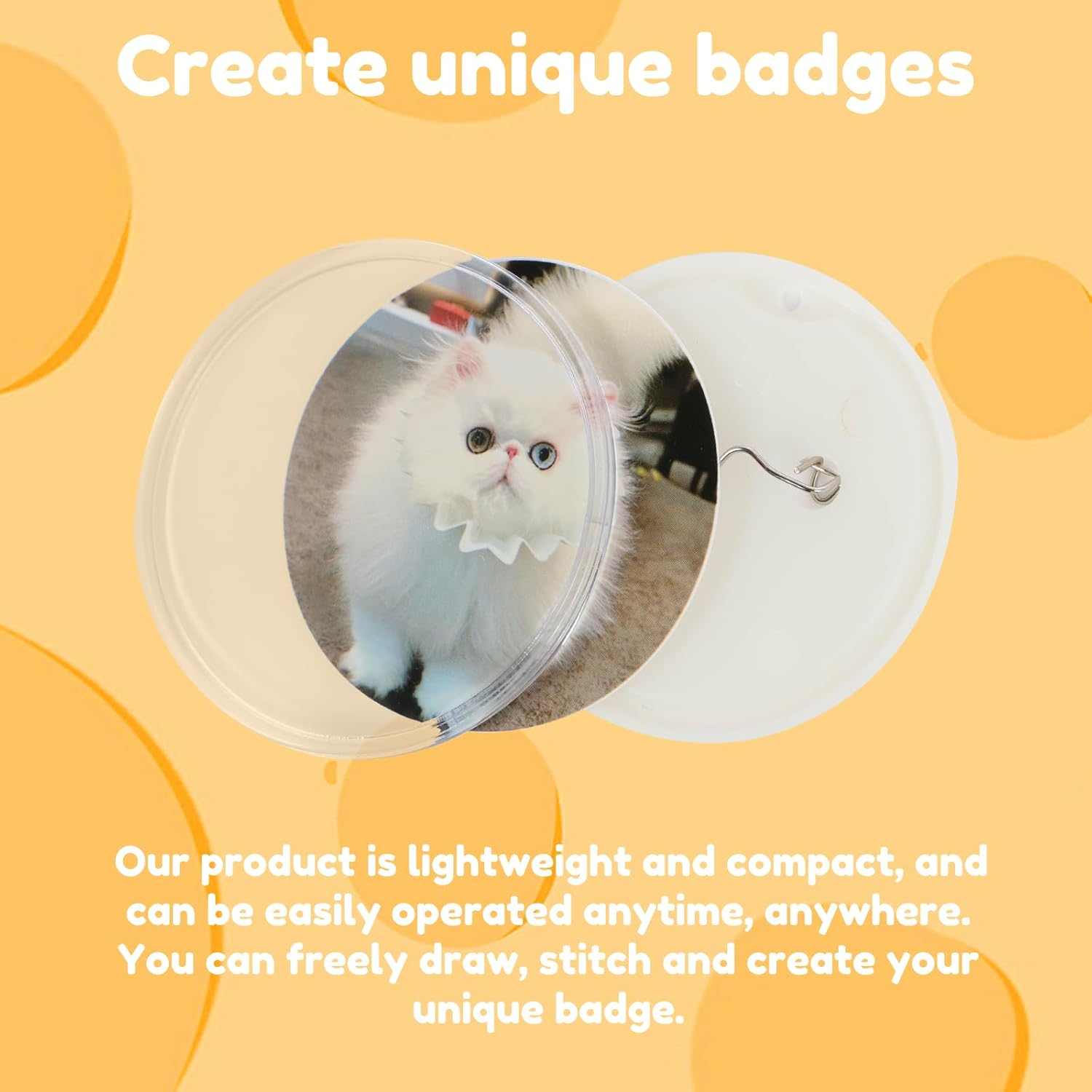 Badge Maker Machine for Kids, Solid Pin Maker, Versatile Creative Press Machine Badge Punch Kit, Portable Pin Badge Press Machine, Easy to Use Pin Badge Maker for Children image number 4