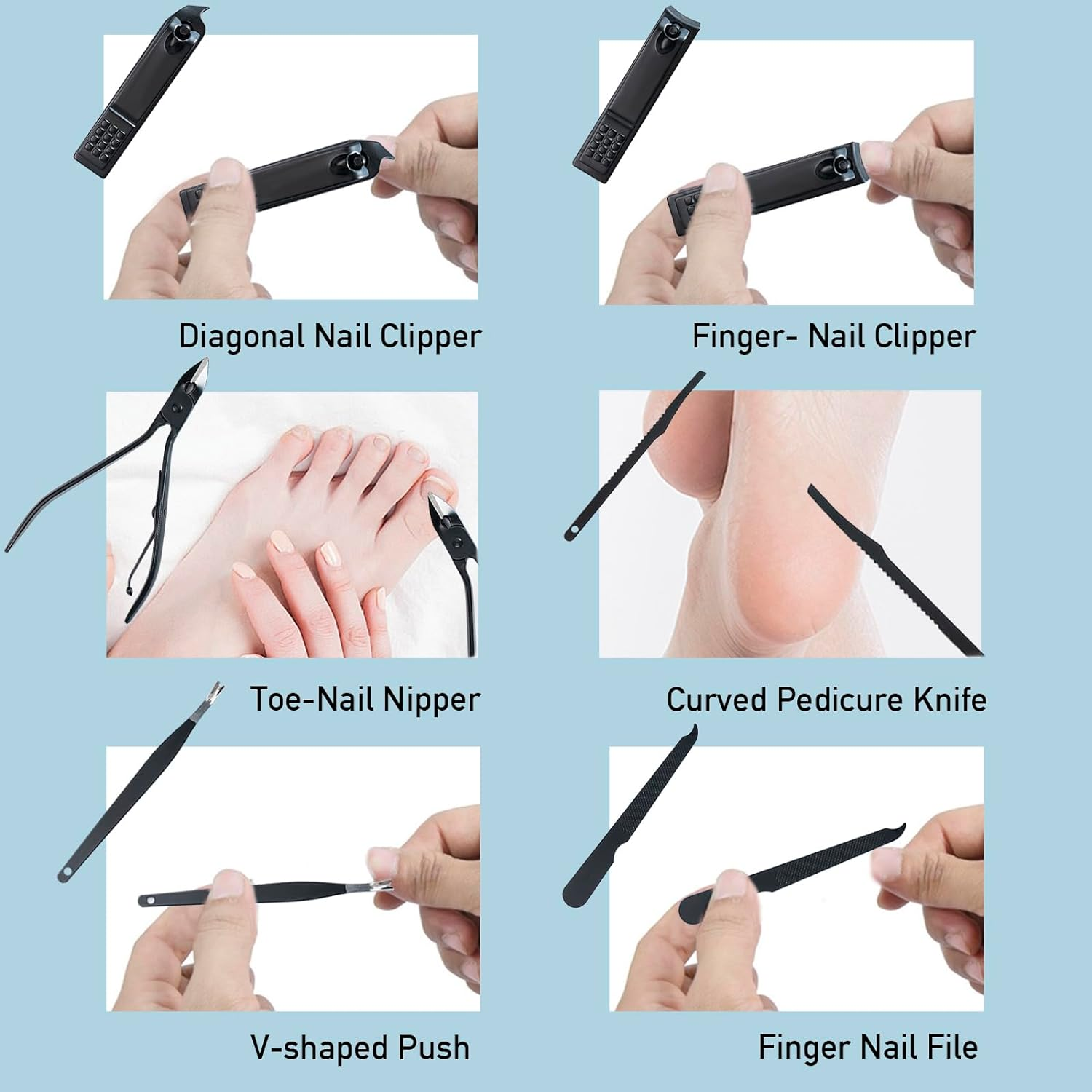 Manicure Set Nail Clippers Pedicure Kit - 16 in 1 Stainless Steel Manicure Set, Professional Grooming Kits, with Luxurious Travel Case - Portable Nail Clippers and Beauty Tools Set - Ideal for Home, Workplace, Outdoor Travel and Salon Use image number 1