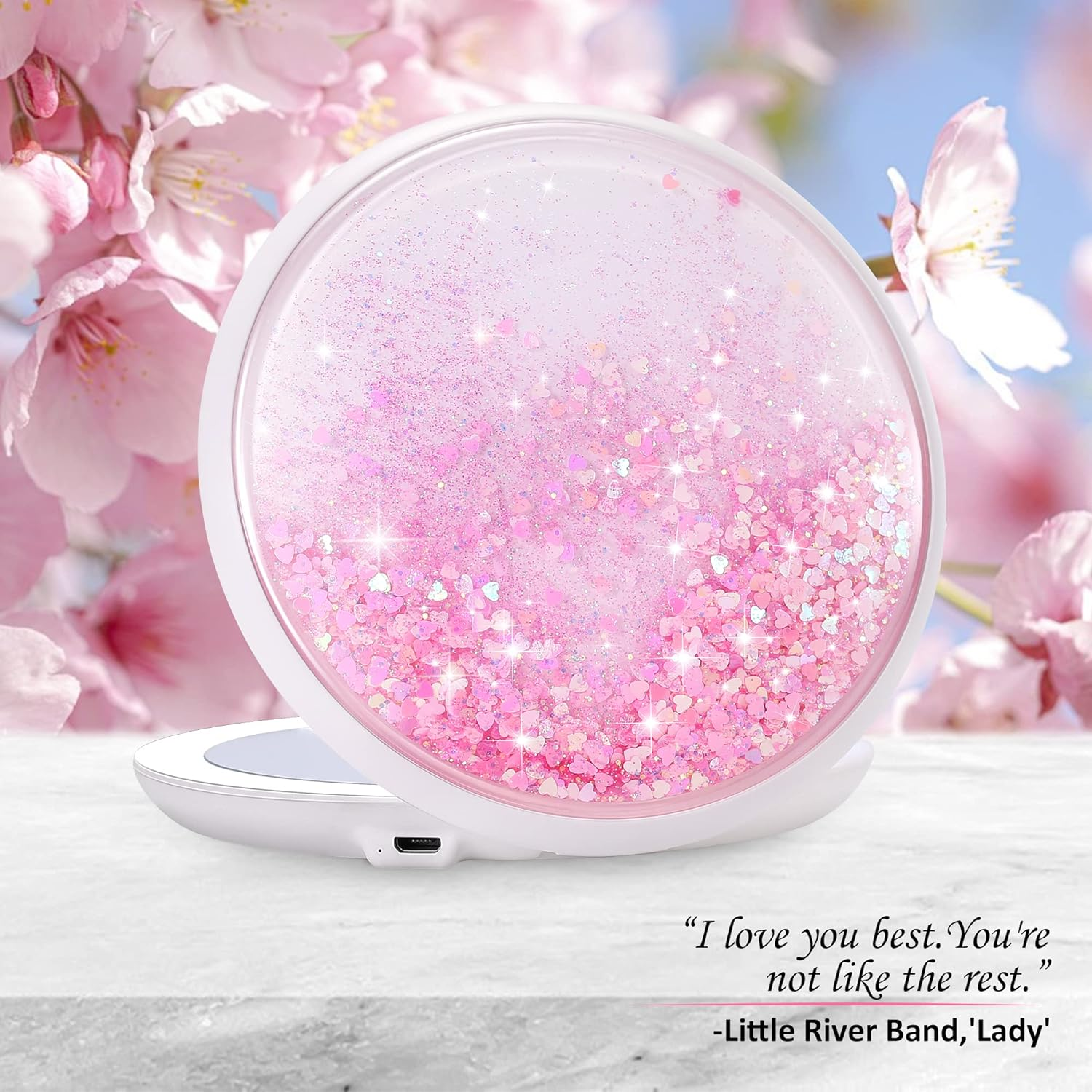 20X Magnifying Mirror, 5 Inch Compact Travel Mirror, Portable Close up Mirror for Purse/Handbag, Foldable, Double Sided image number 2