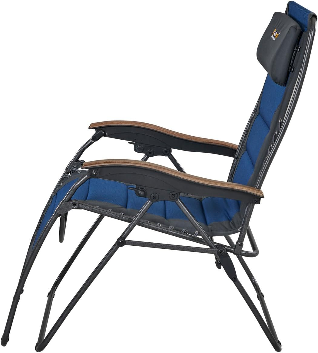 Oztrail Jumbo Sun Lounger, Navy - New Version - Relax and Recline in Style on the New and Improved Ultimate Camping Lounge image number 6