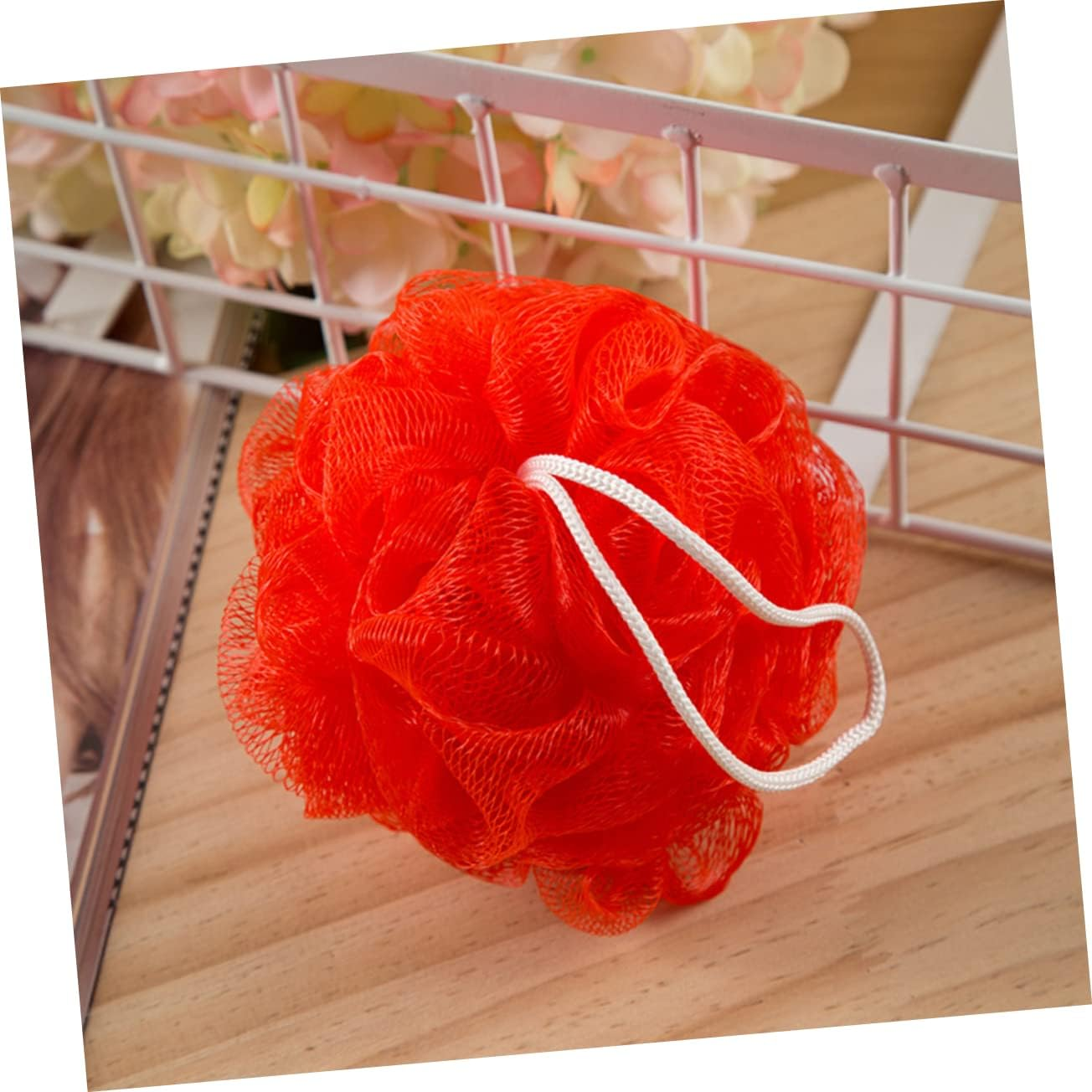 HAPINARY 16Pcs Bath Ball Bath Flower Mesh Net Body Scrubber Lanyard Reusable Gentle Skin Care image number 3