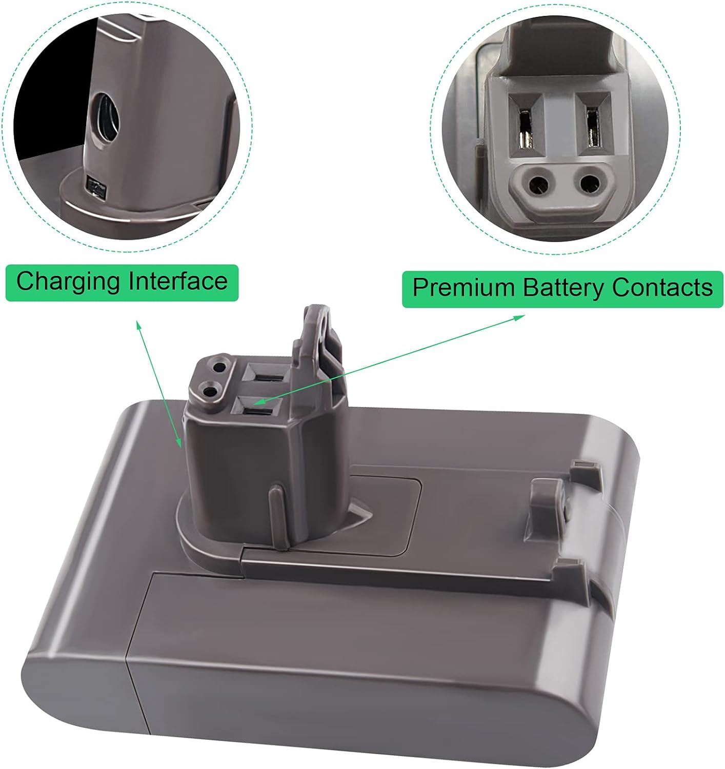 【Type B】 4000Mah DC31 DC35 (Type B) Replacement Battery for Dyson DC44 DC45 DC31 DC34, DC35 Animal Handheld Vacuum Cleaner 917083-01 17083-2811 18172-01-04 17083-4211 17083-04(Not Fit Type A)