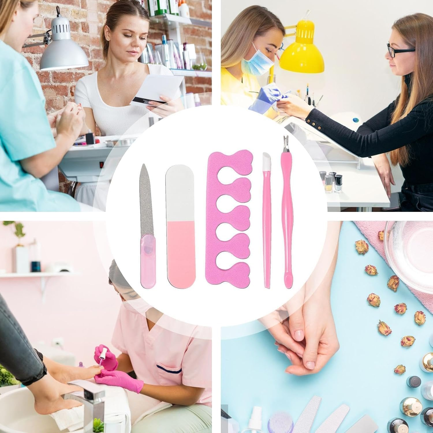 Nail Care Set, 5-Piece Manicure Set - 5-Piece Manicure Care Set, Safe for Manicure for Balls, Travel, Parties and Dates image number 4