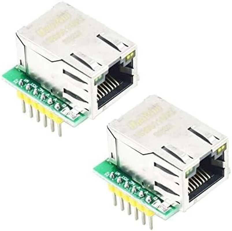 2Pcs W5500 SPI to LAN Ethernet Network Module TCP IP Interface 3.3V 5V for Arduino and DIY