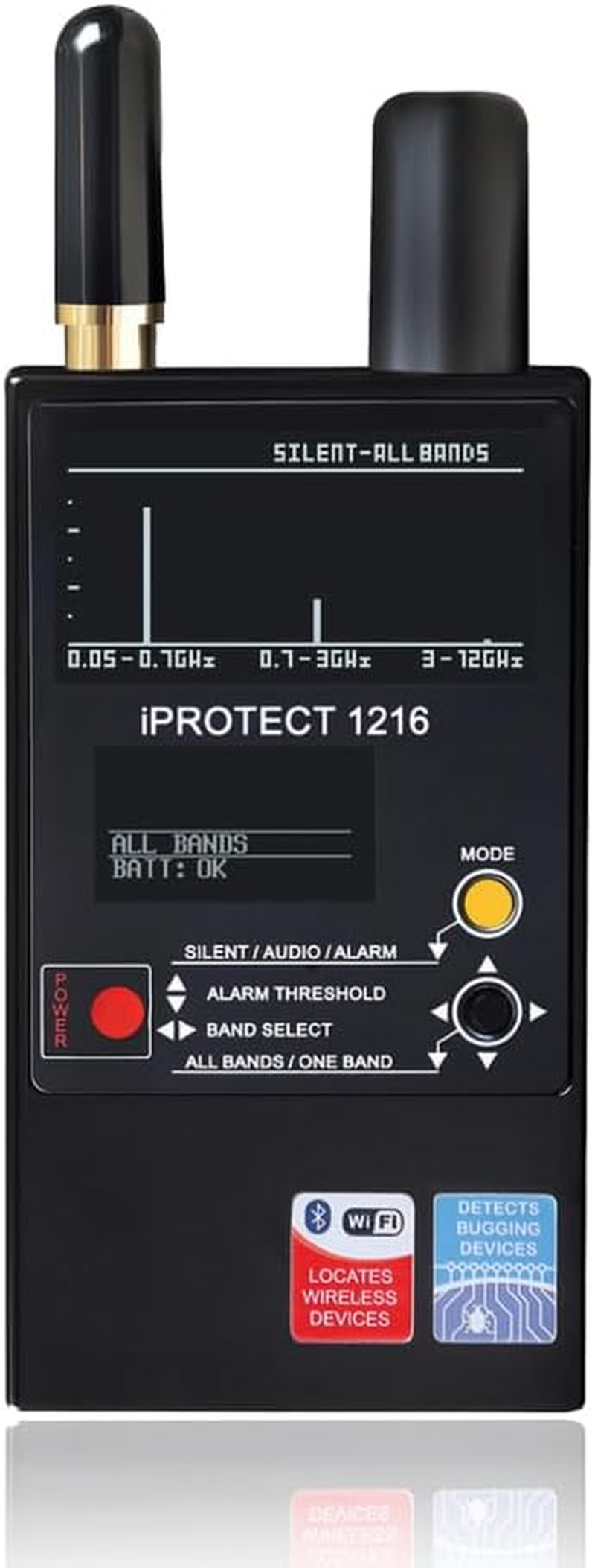 Spy Camera Detector Bug Hidden Device Locator Iprotect 1216 Professional Live Listening Microphone Sweeper Home Privacy Security image number 1