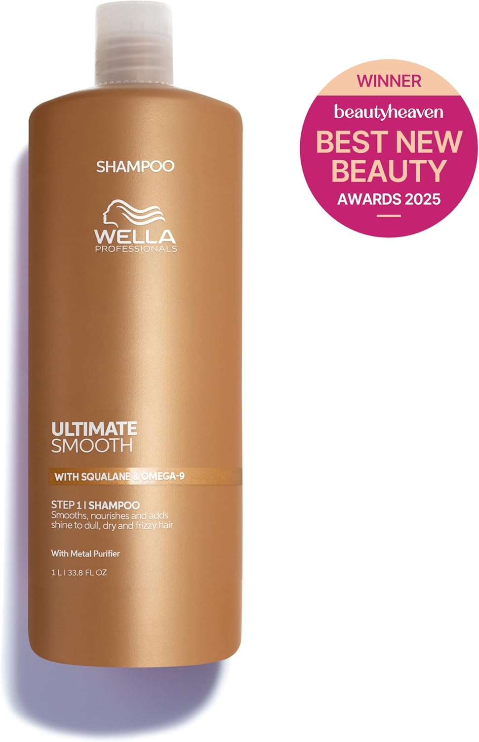 Wella Professionals ULTIMATE SMOOTH Shampoo - Nourishing Hair Shampoo with Squalane & Omega 9 - for Dry, Dull & Frizzy Hair (1L) image number 6