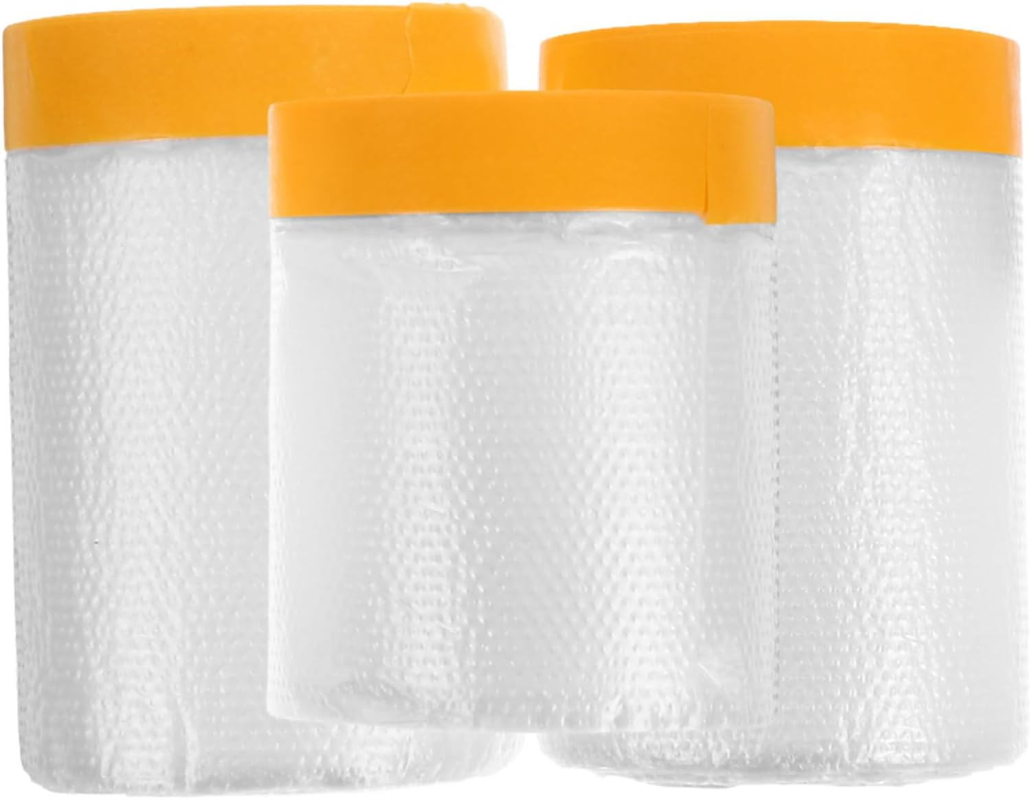 ARTIBETTER 3 Rolls Pre-Taped Paint Films, Adhesive Masking Film Plastic Sheeting with Tape Automotive Tape Paint Adhesive Protective Film for Car Painting Auto Body Protections image number 6