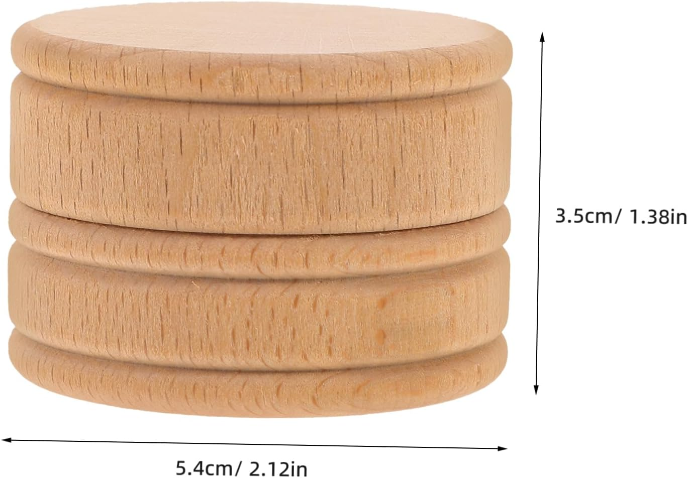 SOLUSTRE 2Pcs Tooth Collection Box Wooden Keepsake Organizer for First Lost Tooth for Newborn Memories Diameter Height image number 6