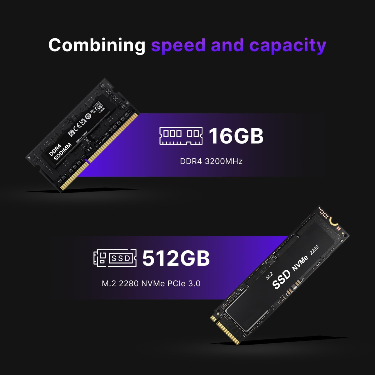 BOSGAME P2NEO Mini PC Intel Core I5 12450H(8C/12T,Turbo 4.4Ghz), 16GB DDR4 3200 Mhz 512GB M.2 Nvme Pcie SSD | Dual RJ45 LAN | HDMI | DP | USB-C (PD 3.0) | Wi-Fi 6 | Bluetooth 5.2 | USB 3.2 | image number 2