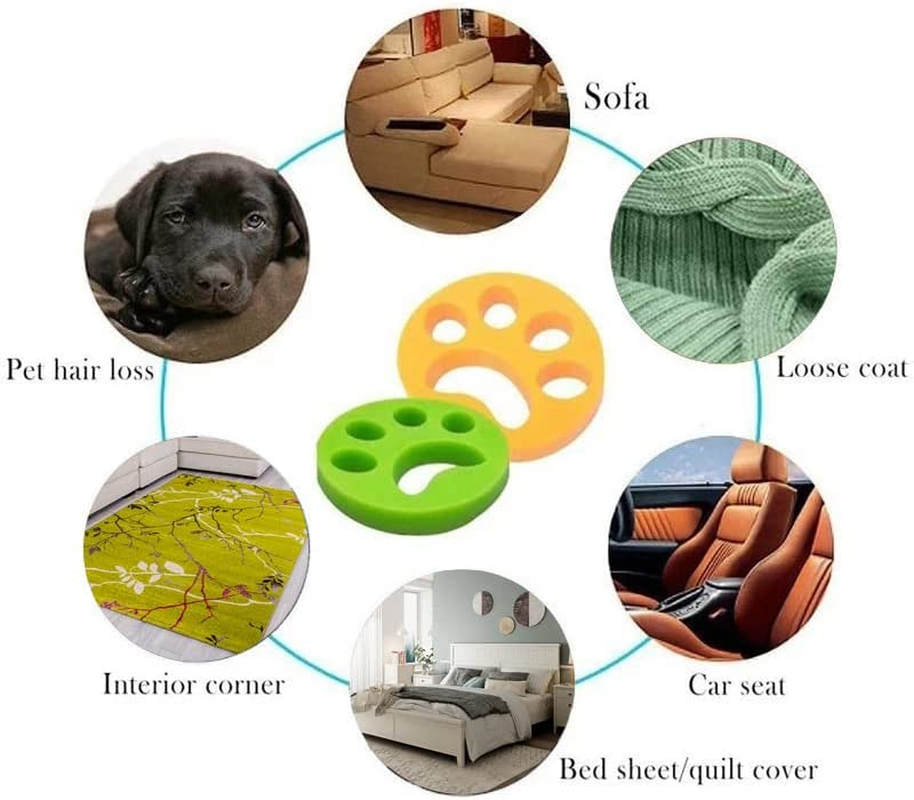 4 PCS Pet Hair Remover Hair Catcher,For Laundry Reusable Silicone Lint Catcher for Washing Machinehousehold,Yourlaundry,Clothes,Bedding