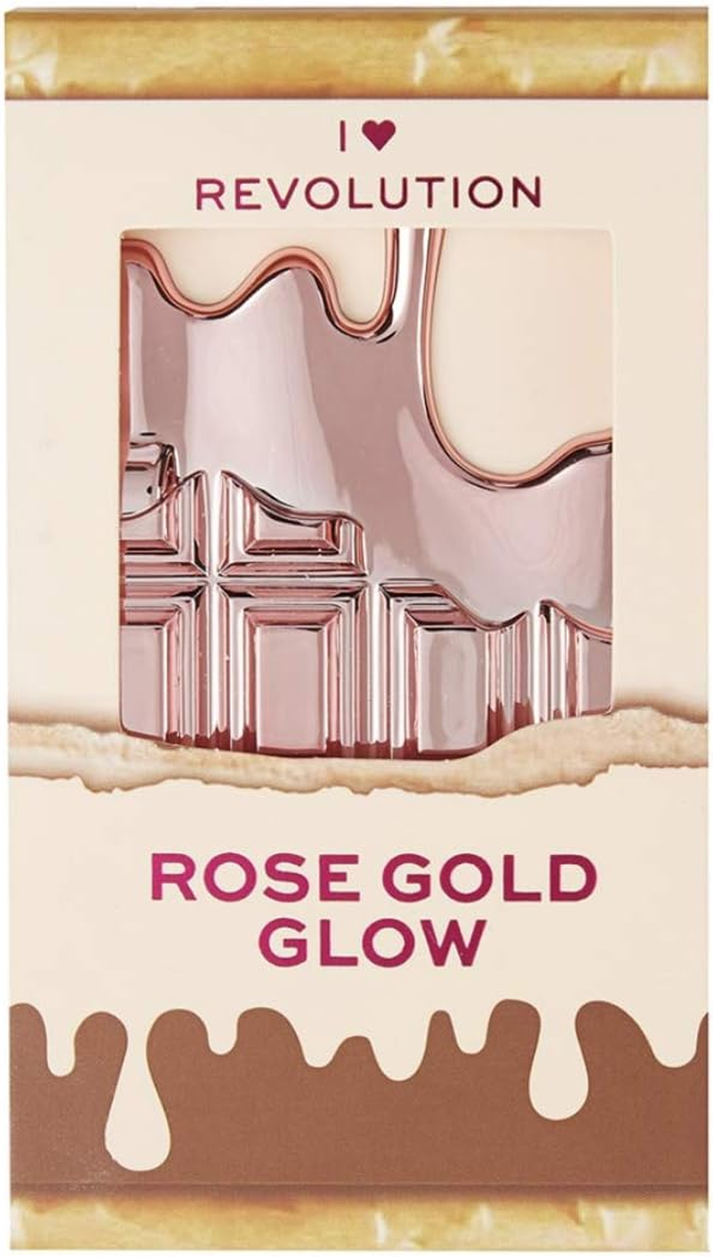 I Heart Revolution Rose Gold Glow Mini Chocolate Highlighter Palette image number 3