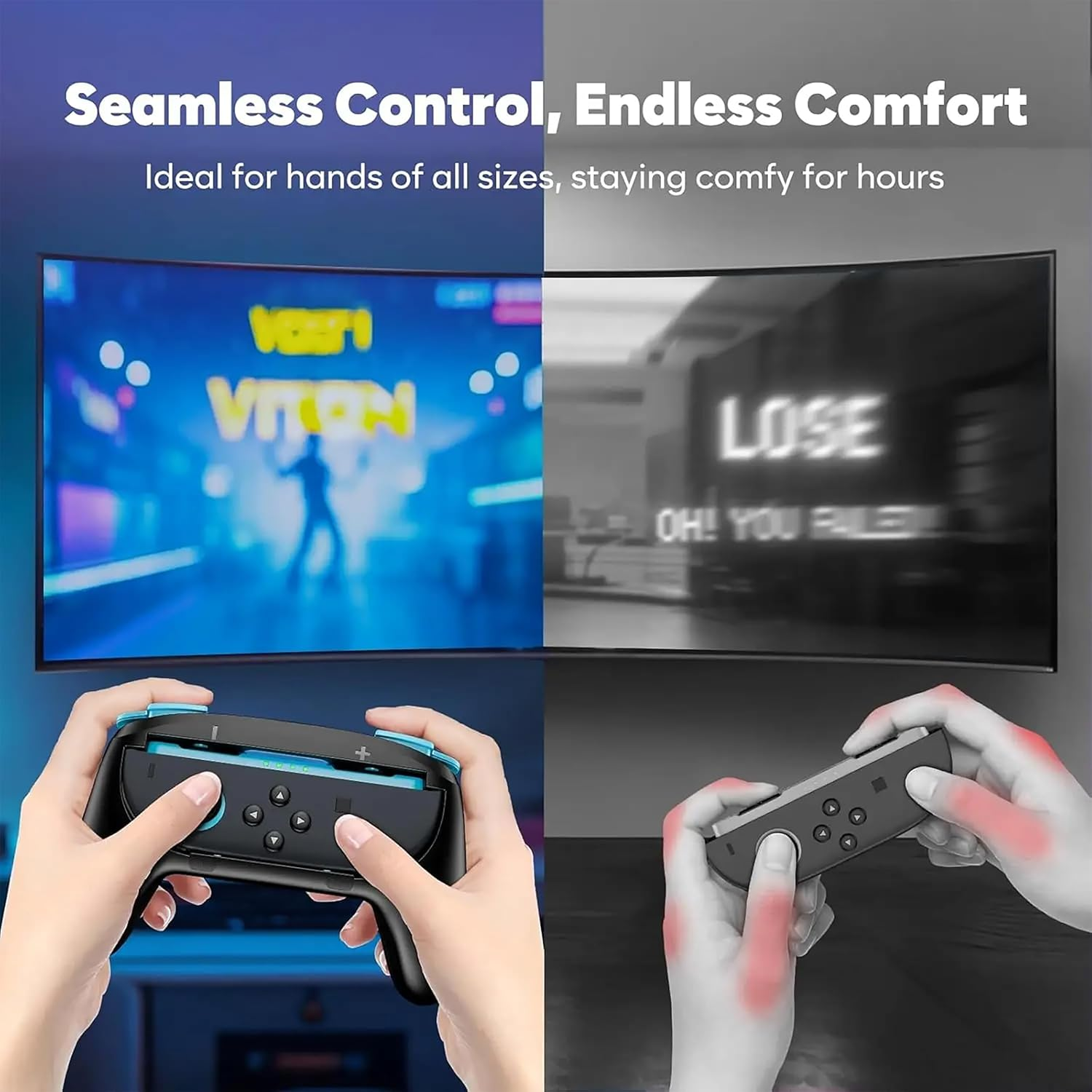 2 Pack Joy-Con Controller Hand Grips for Switch 2 Wear-Resistant Comfort Handles Holder for Switch 2 Controller Grip for Joy Cons 2 image number 3