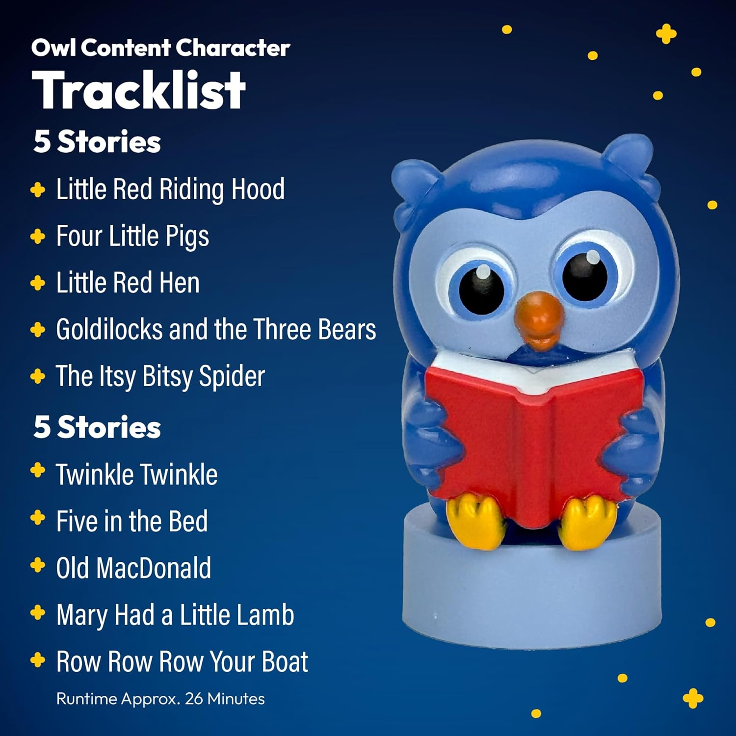 Kids Book Projector - 5 Read-Aloud Stories, 5 Songs, Night Light & Soothing Dream Music | Children Ages 3+ Storytime Projector for Kids & Toddlers | Educational Toys, Owl image number 3