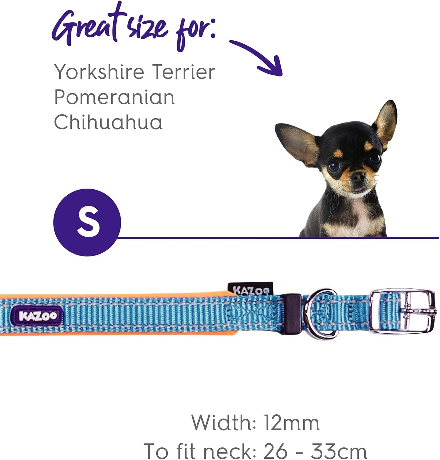 Kazoo Active Dog Collar, Ocean Sunrise, Medium image number 2
