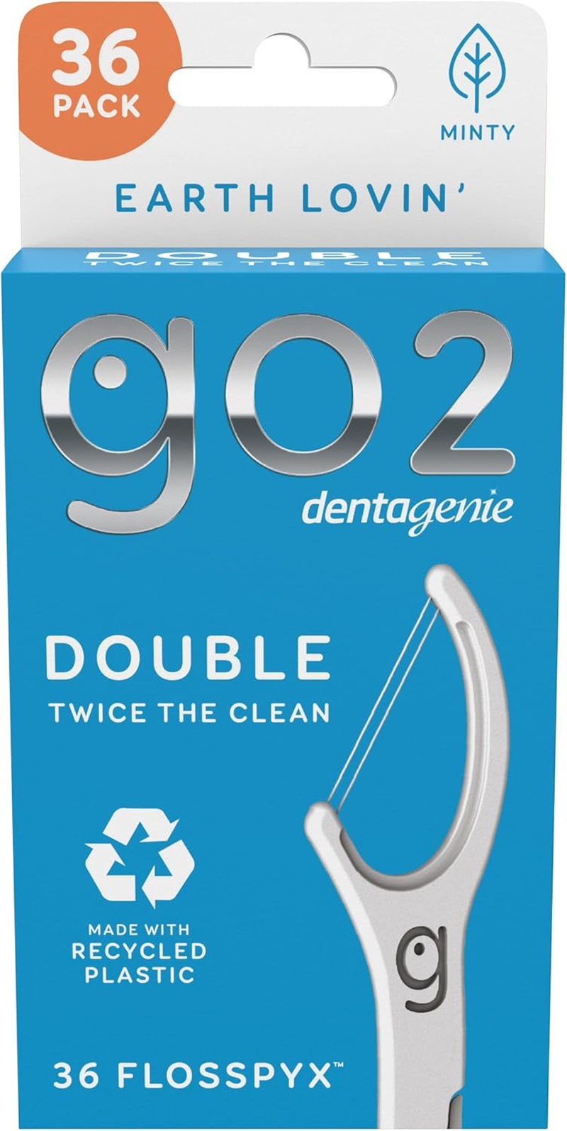 GO2 Dentagenie Double Flosspyx Minty 36‑Pack