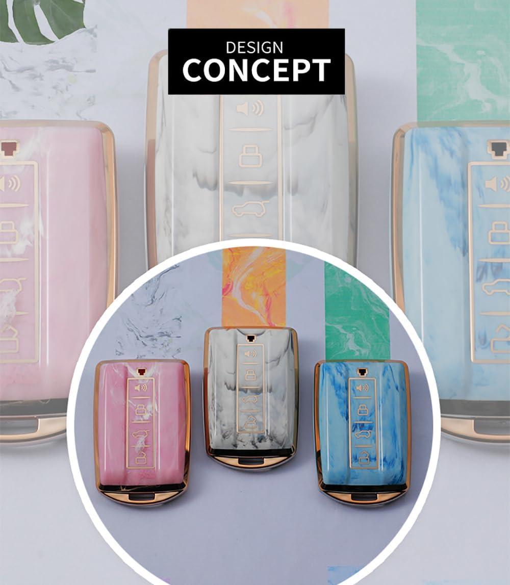 Ontto Car Key Fob Cover Fit for Great Wall GWM WEY TANK 300 500 Tank300 Tank500 Remote Key Case Keyring Remote Keychain Key Holder Key Shell Bag Accessories