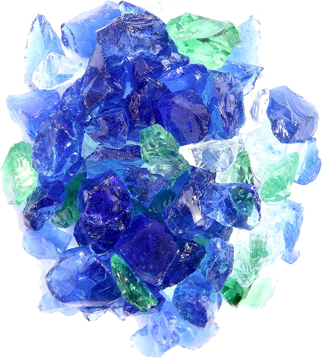 Hiland RGLASS-PB Pit Fire Glass I N Pacific Blend, Extreme Tempature Rating, Good for Propane or Natural Gas, 10 Pounds, 10 Lb image number 3