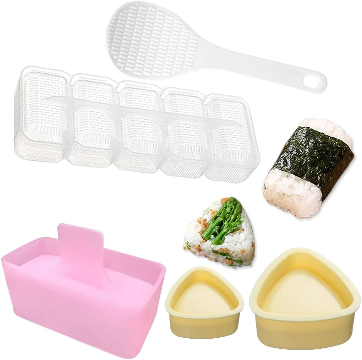 Onigiri Molds 4 Pcs, Rice Mold Sushi Musubi Maker Kit, DIY Rice Ball Mold, Suitable for Making Lunch Bento and Family Picnic Bento image number 6
