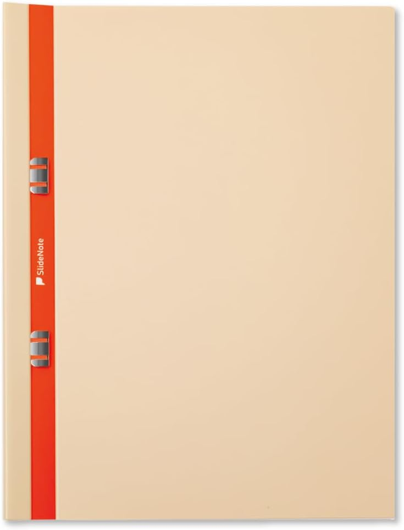 Slidenote Pagebase Slide Notebook, A4, Light Brown, 360&deg; Deployment, One-Touch, No Drilling Required, Folded, Copy Paper, Made in Japan