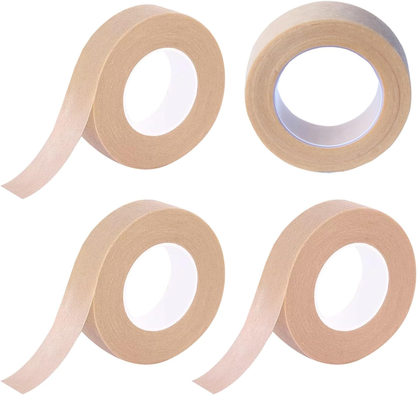 4 Rolls PE Micropore Medical Paper Tape Roll 1.25Cm X 9.14M, Flexible & Breathable Medical Tape for Eyelash Extensions Wound Sensitive Skin Injuries Swelling Sports (Skin) image number 3