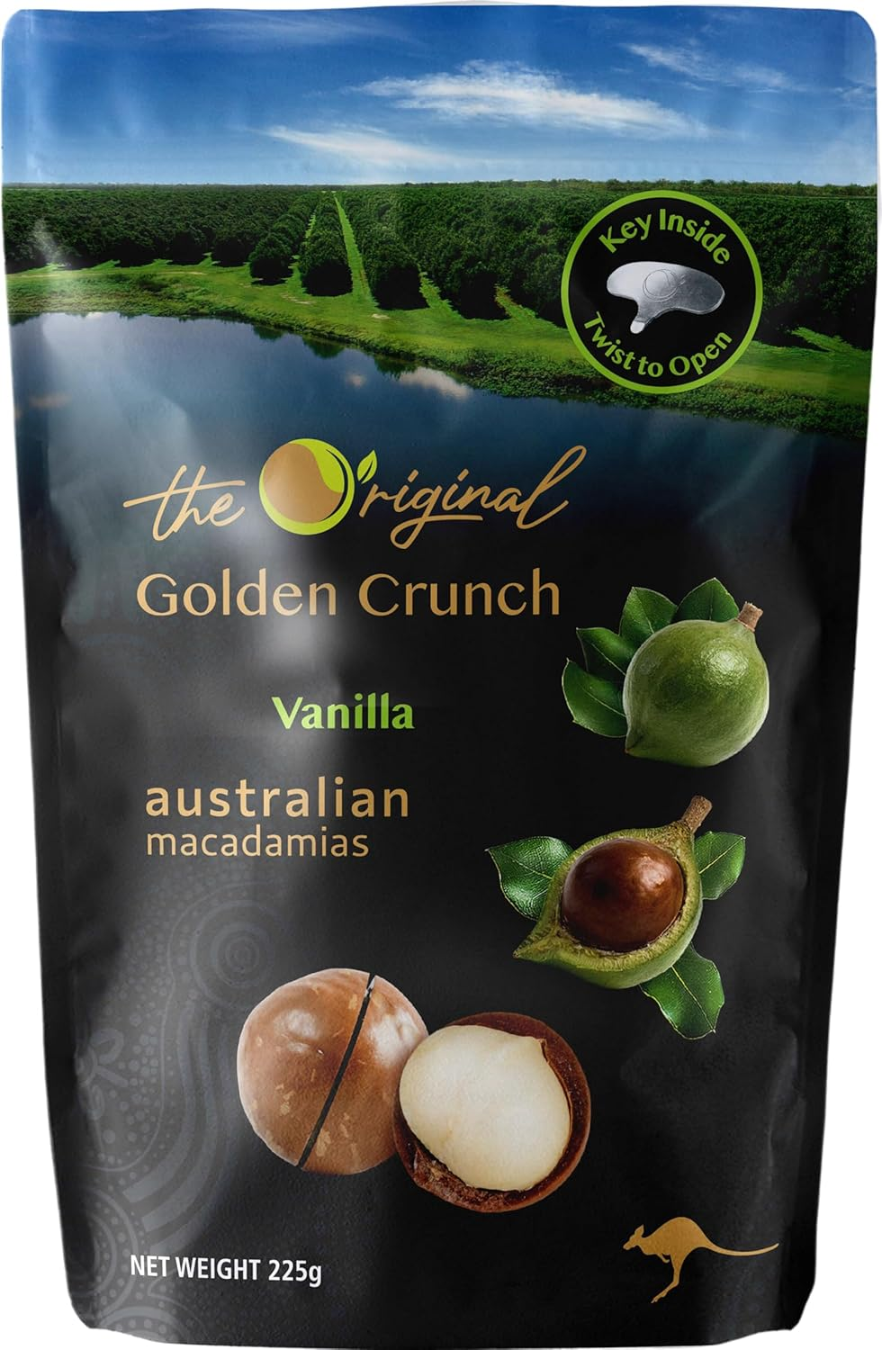 Golden Crunch Vanilla Macadamias 225G X 3 Packs image number 2