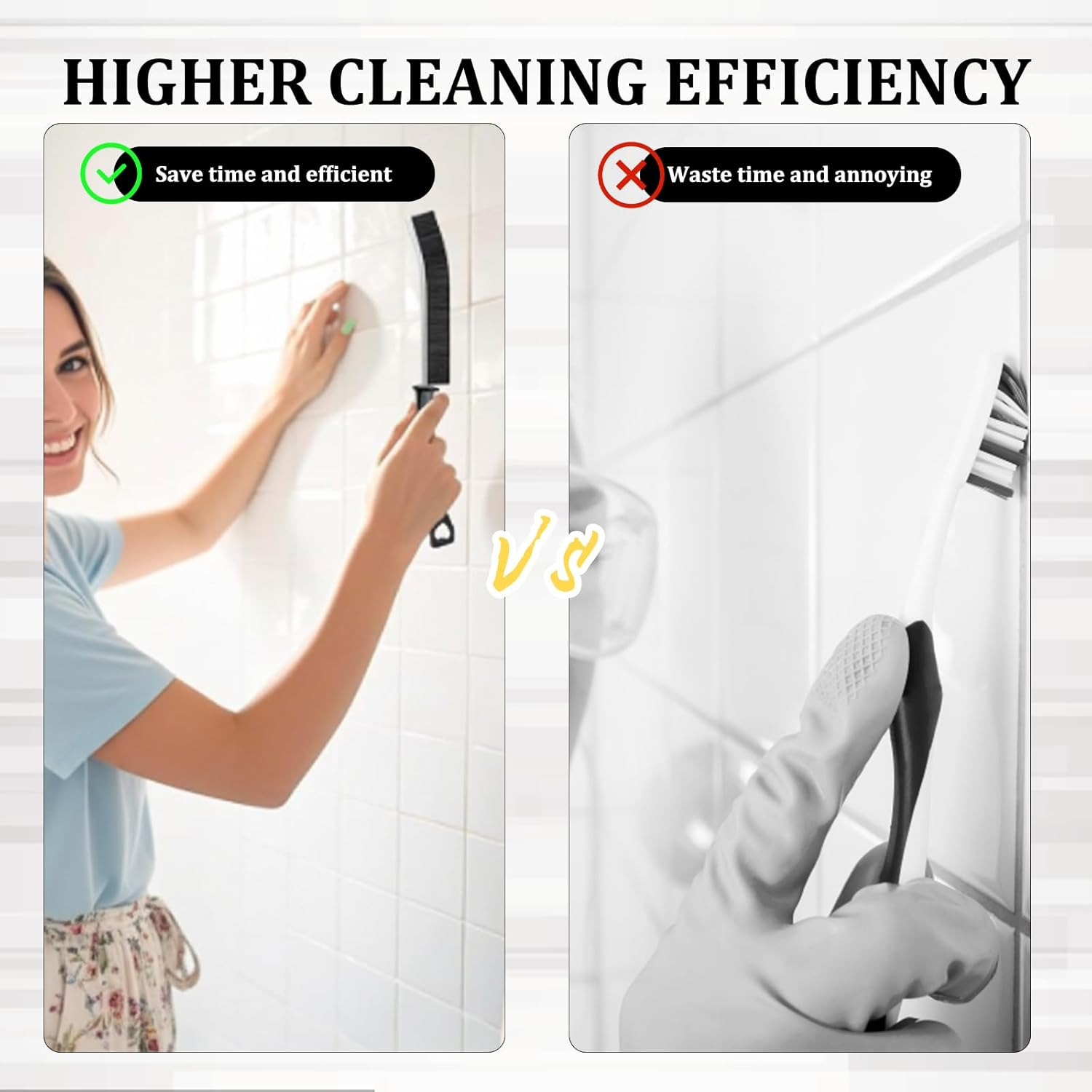 12 Pack Crevice Cleaning Brush Set, Household & Cleaning Supplies for Tight Spaces, Multipurpose Scrub Brush with Durable Bristles, Essential Cleaning Tools for Home and Kitchen