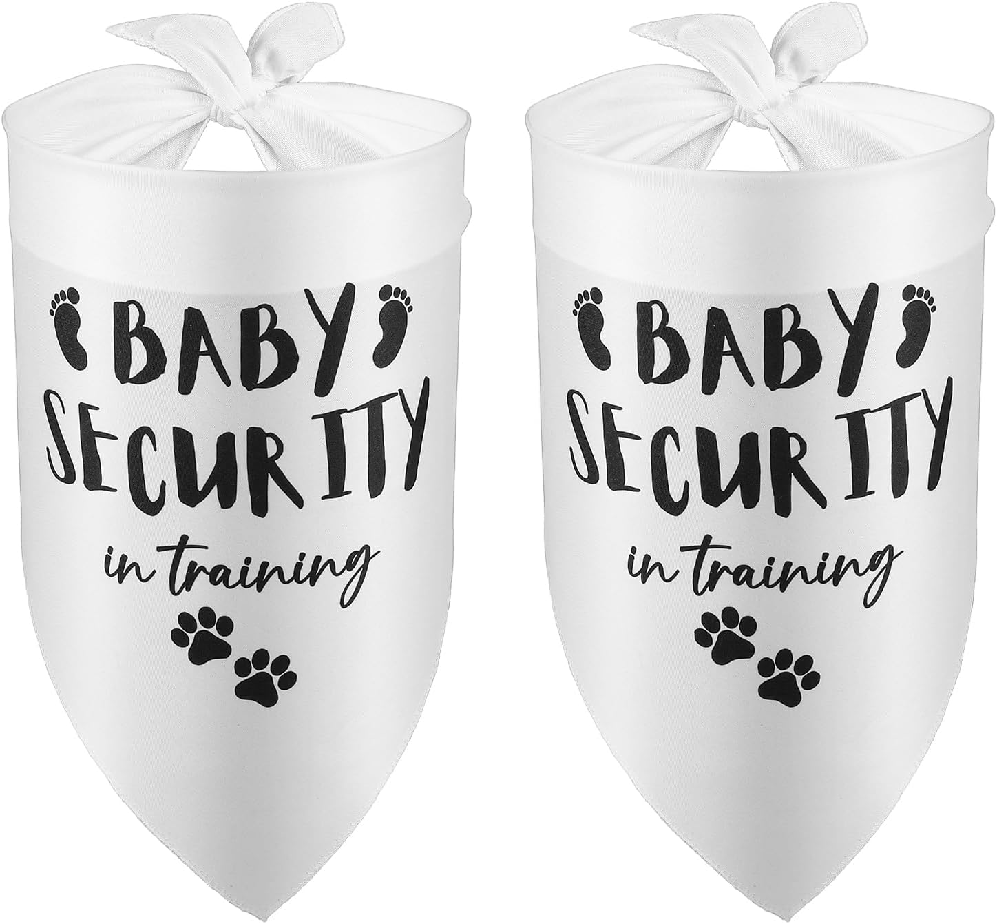 2 PCS Dog Bandana Baby Security in Training Scarf Baby Announcement Sign Triangle Printed Dog Pet Accessories Washable Funny Pregnancy Dog Bandana for Dog Lovers Large Dogs image number 1
