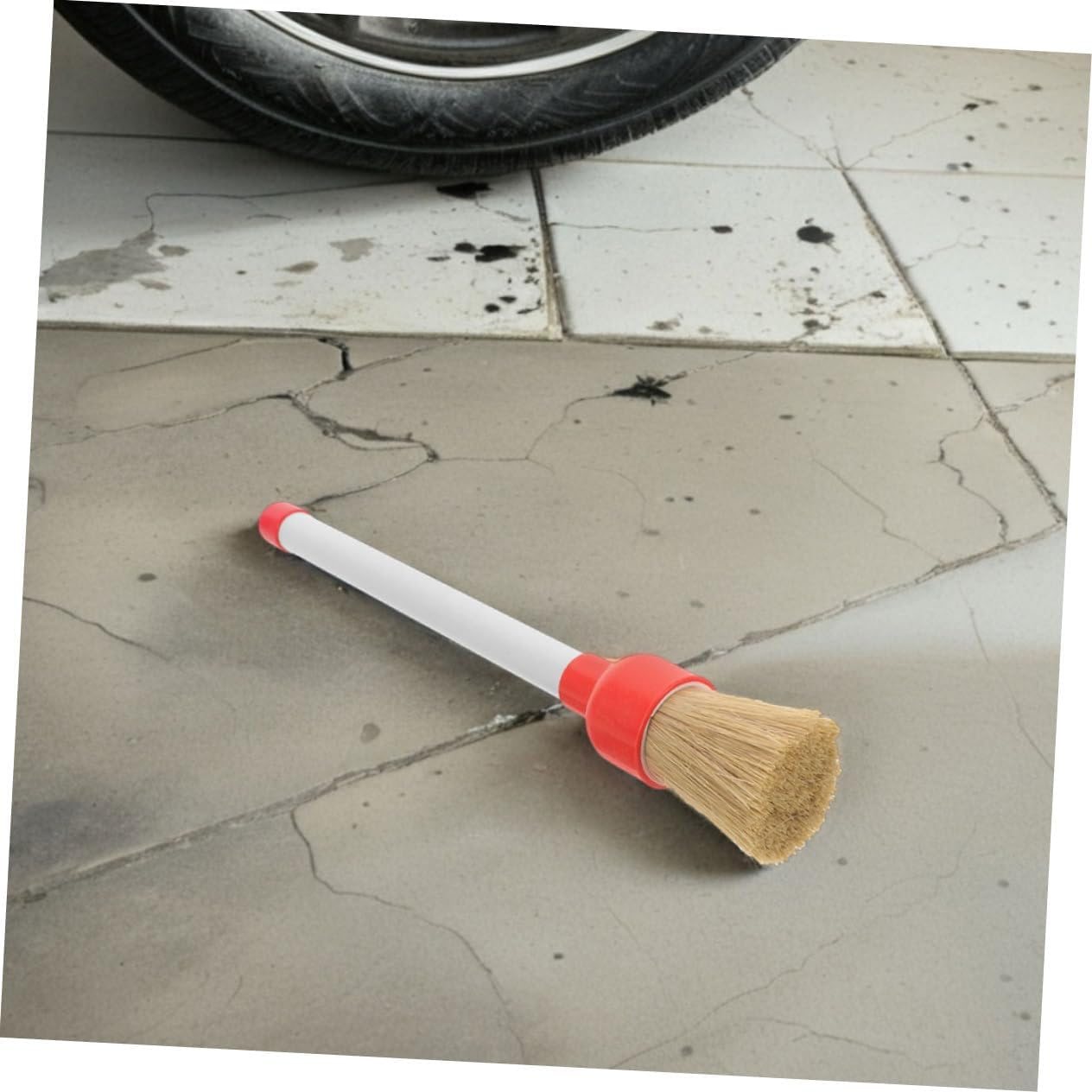 Holibanna 2Pcs Tire Shine Brush with Handle for Gentle Car Wash and Tire Detailing for Wheels and Automotive Surfaces image number 2