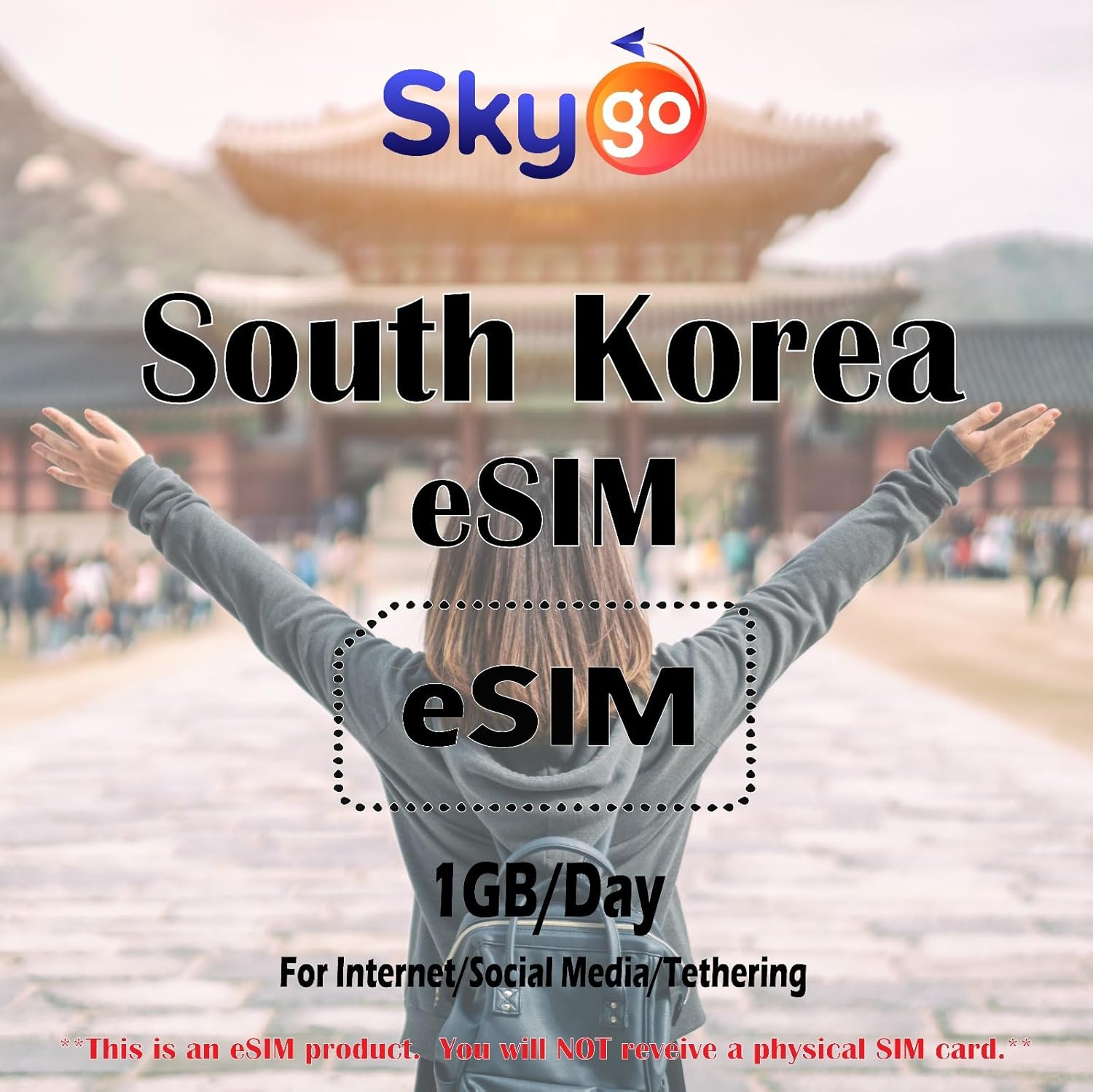 Skygo Esim South Korea (1GB X 7 Days) Prepaid Esim | 5G Data Daily | Unlimited Data | Uses KT Network | Data ONLY (No Voice/Sms) image number 1