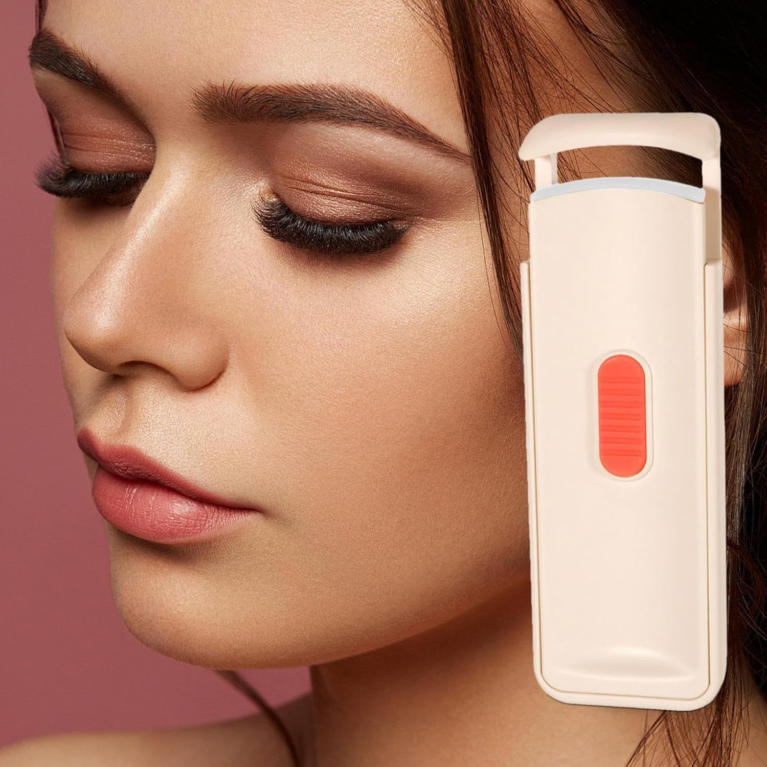 Eyelash Heated Curler - Silicone Beauty Eyelash Curler Makeup Heated - Wide Angle Precision Lash Styling Gadget for Women Daily Home Travel Outdoor Party image number 6