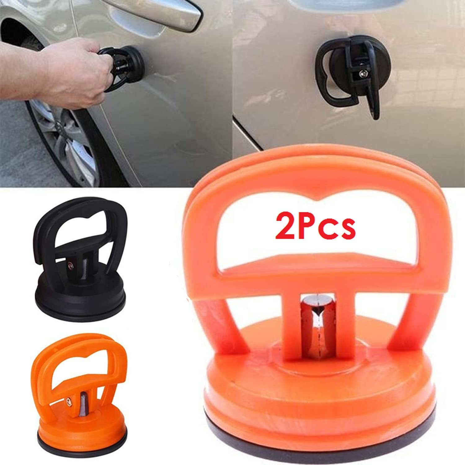 2PCS Dent Puller Suction Cup Car/Van Bodywork Suction Cup Panel Repair/Fix Removal Tool (Orange) - Orange image number 6