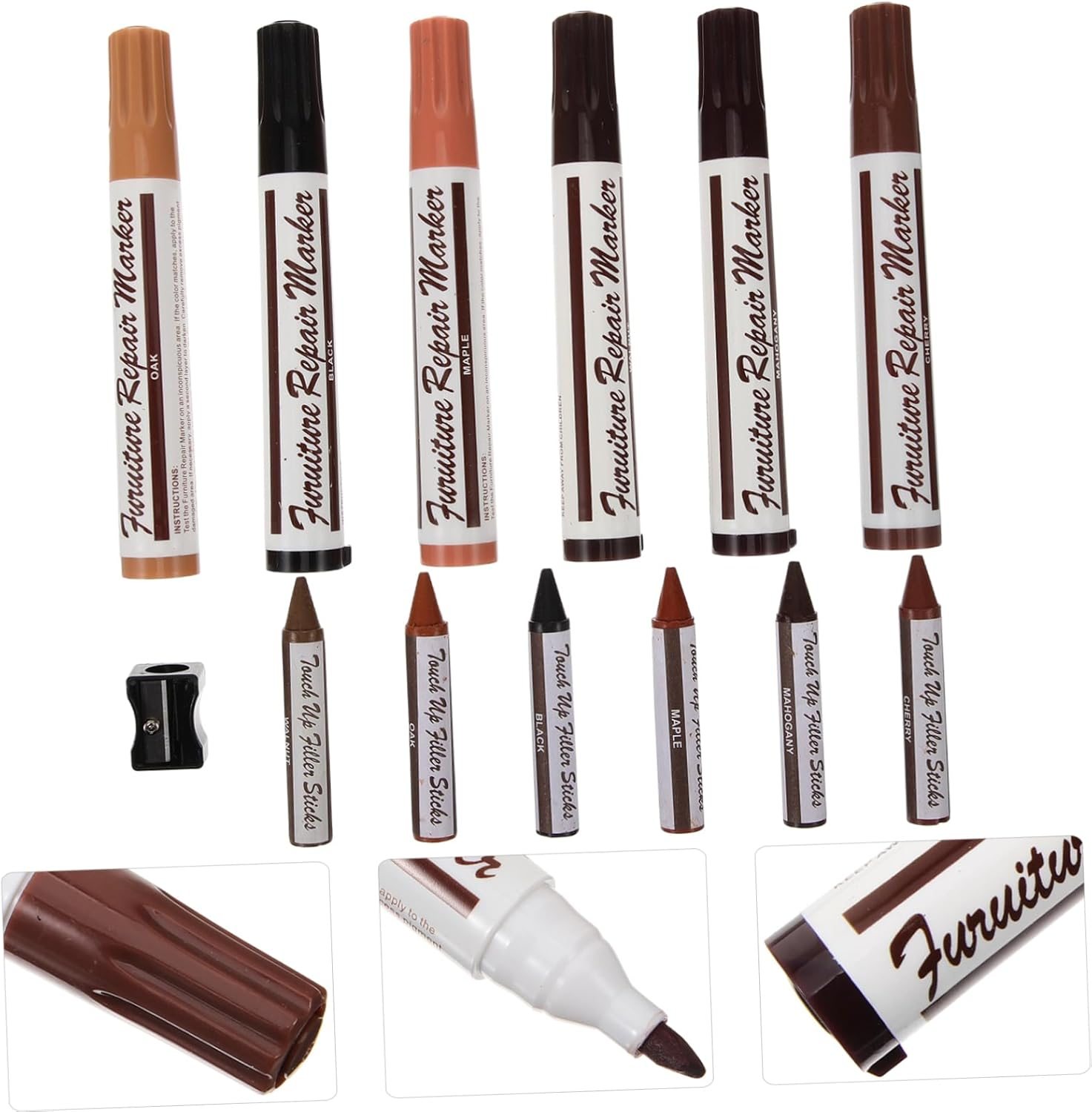 Outanaya Furniture Repair -Up Marker Wood Floor Scratch Repair Kit Home Supplies Wood Markers image number 1