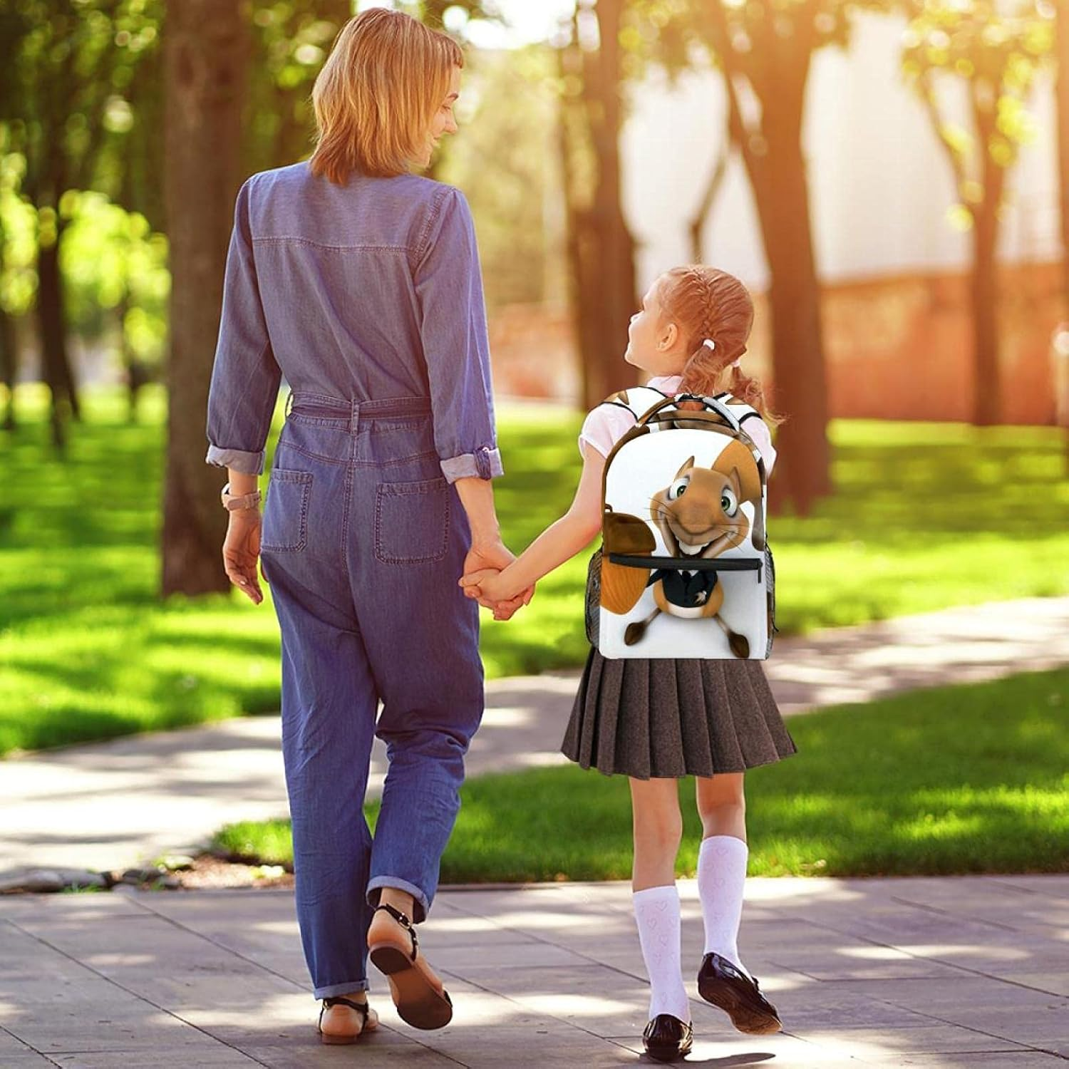 Adorable Squirrel Backpack Students Shoulder Bags Travel Bag College School Tote Backpacks