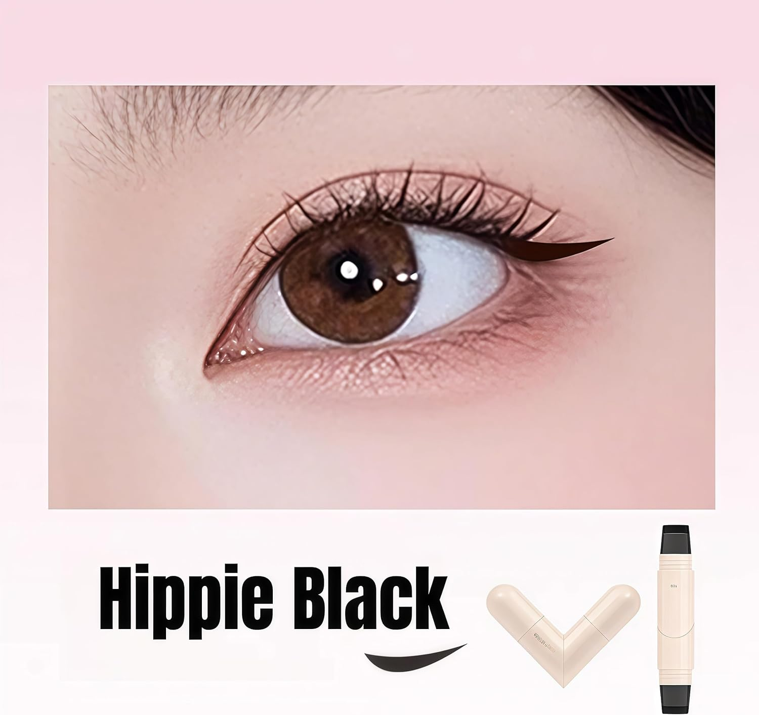 2 Pack Gel Eyeliner Pencil Set with 2025 Foldable Wing Stamp, Waterproof & Smudge-Proof Eyeliner Tool, Easy Winged Liner Pen for Beginners, Long-Lasting Eye Makeup (Black) image number 3