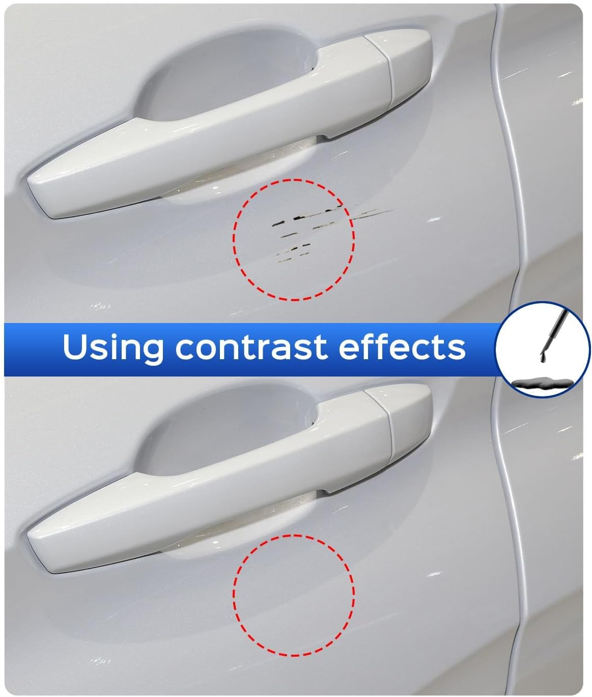 (WA2/WA8/WAF) Aurora White Touch up Paint Compatible with BYD Exact Match&ndash;Chips and Nicks Touch Up