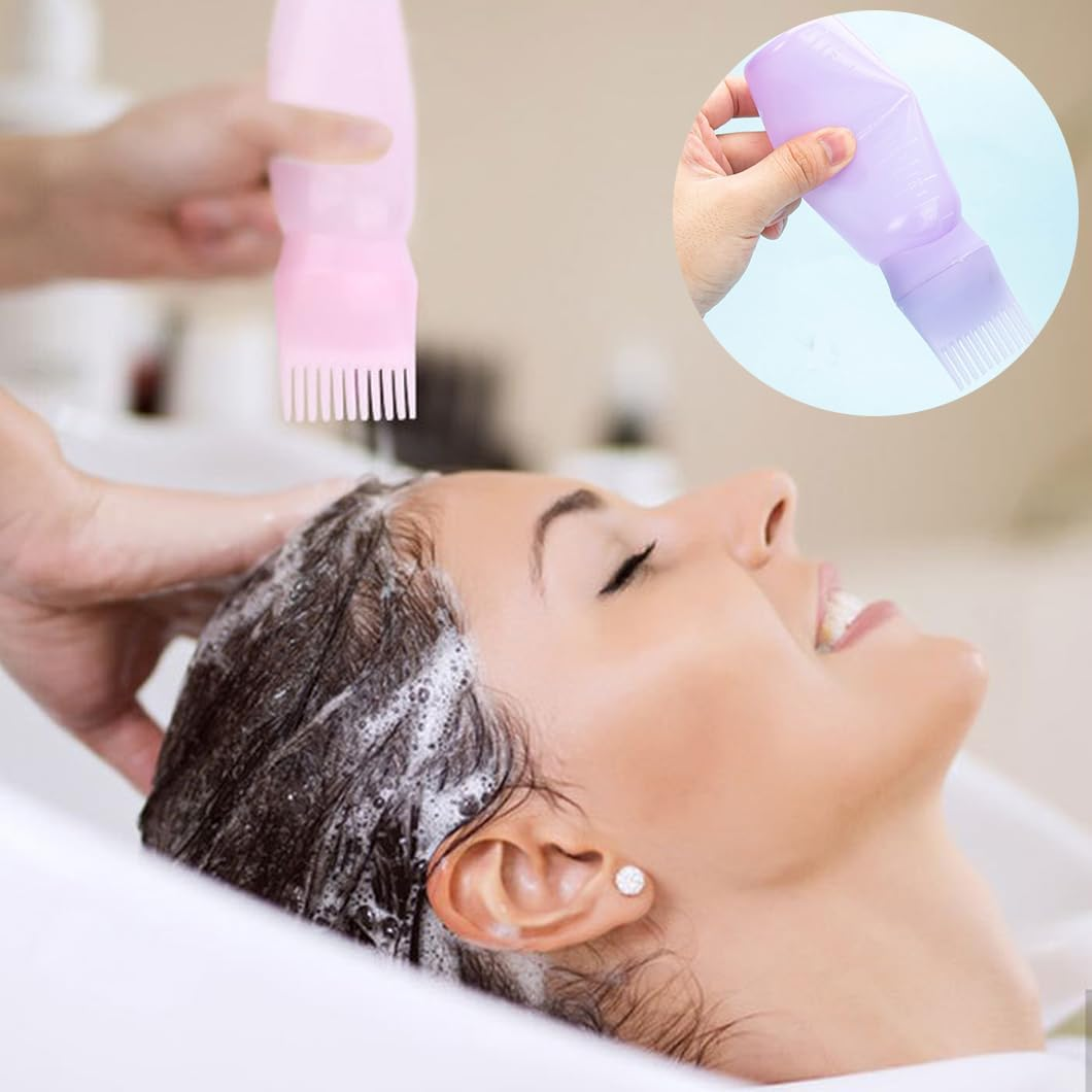 Youery 160 Ml Hair Oil Applicator Bottle with Graduated Scale, Root Comb Applicator Bottle, Spray Bottle Hair, Atomizer Pressure Ultra Fine Continuous Spray, Salon Water Sprayer image number 6