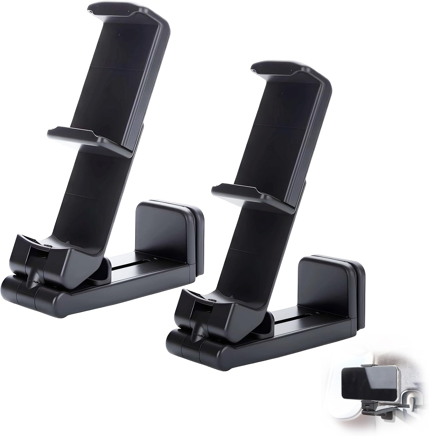 2 Pack Airplane Phone Holder,Adjustable 360 Degree Rotation,Travel Accessories for Cruise Car Mount Cell Stand Air Plane Table Seat Desk Vacation Size Golf Cart Universal Hands Free image number 5