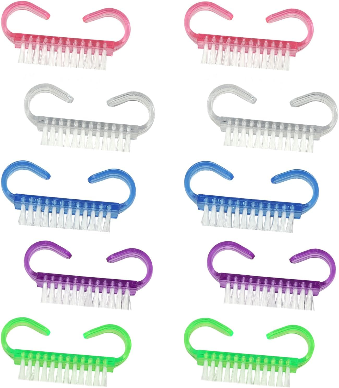 10 Pieces Nail Brush, Mini Plastic Handle, Nail Cleaning Brush, Hand Scrub Brush, Fingernail Brushes, Kids Nail Scrub Brushes for Cleaning Nails, Manicure, Pedicure Treatment image number 3