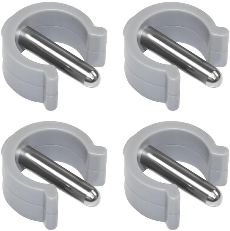 4Pcs Walker C-Clamp, Grey Tube Clamps 25Mm, C-Type Buckle Clip Accessories, Compatible with Perch Stool, for Elderly, Disabled, Mobility Aid image number 1