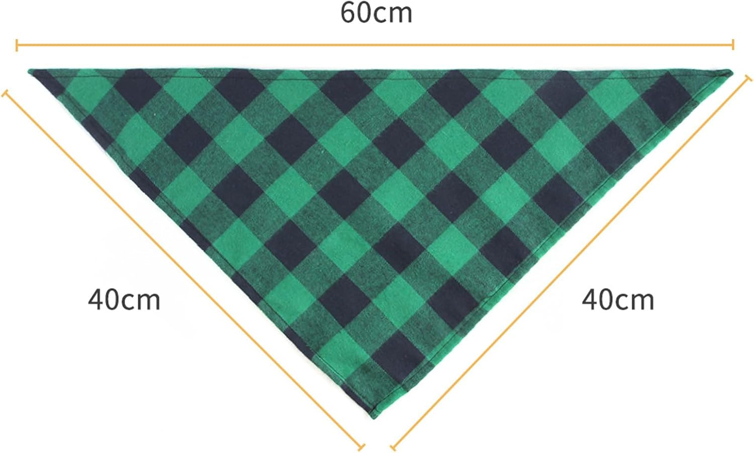 RTRTGS Set of 4 Classic Checked Dog Bandana Made of Cotton, Dog Triangle Neckerchief, Adjustable Bandana, Triangular Scarf for Dogs in Various Sizes (60 X 40 X 40 Cm), Multicoloured image number 3