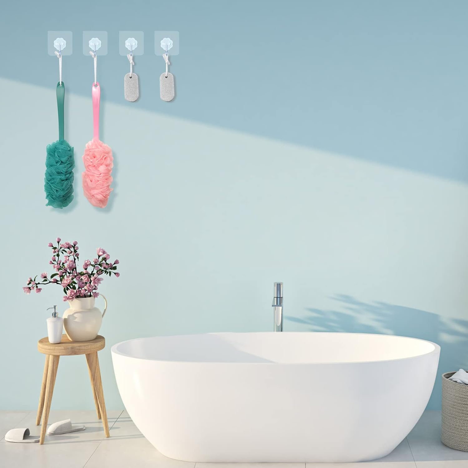 WOBEVB Back Scrubber for Shower, Back Brush Long Handle for Shower, Soft Nylon Mesh Sponge for Shower, Loofah on a Stick for Men Women, Exfoliating Scrub Cleaning Luffa for Elderly image number 4