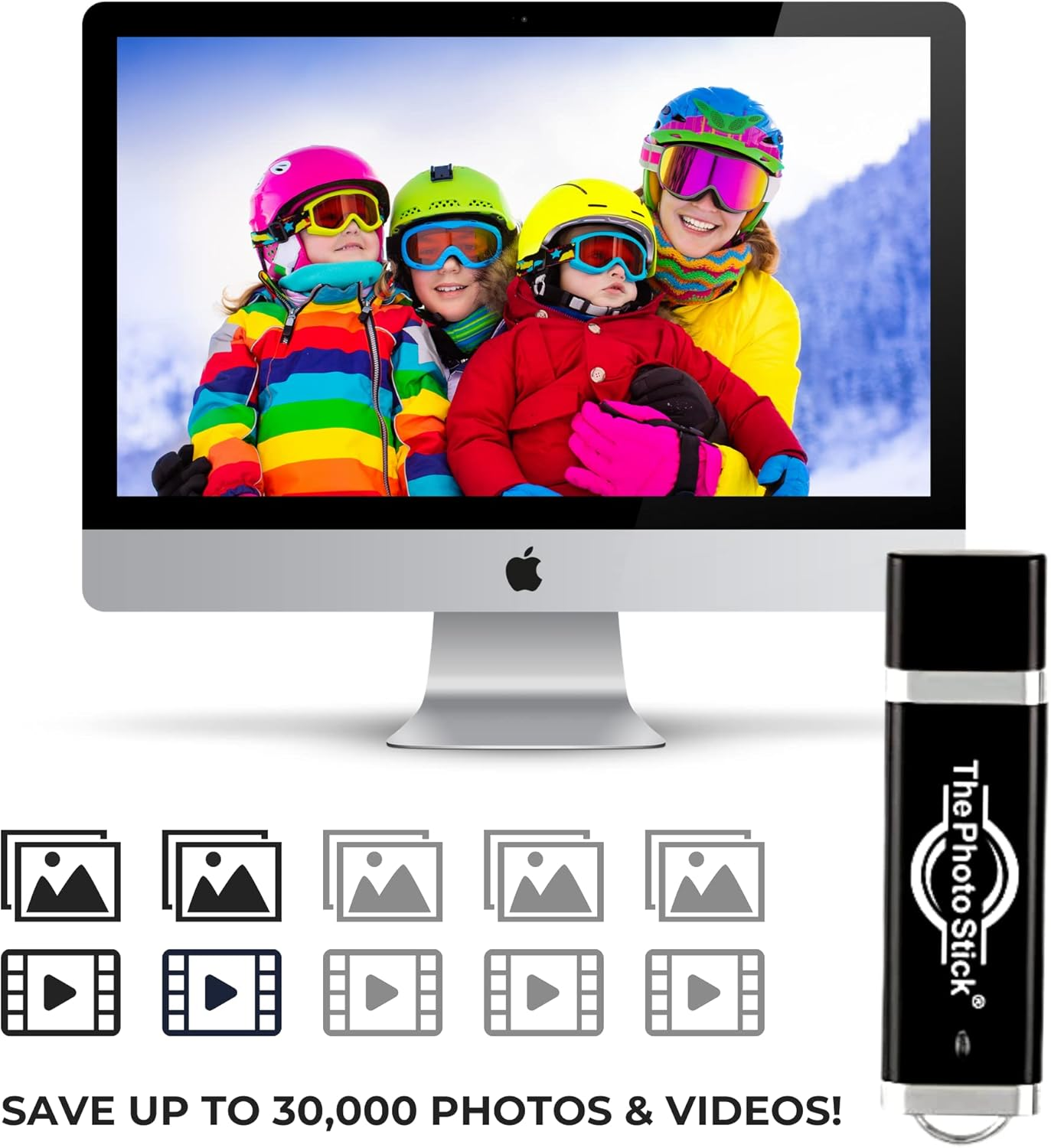 Thephotostick 128GB - USB, Easy, One Click Photo and Video Backup image number 3