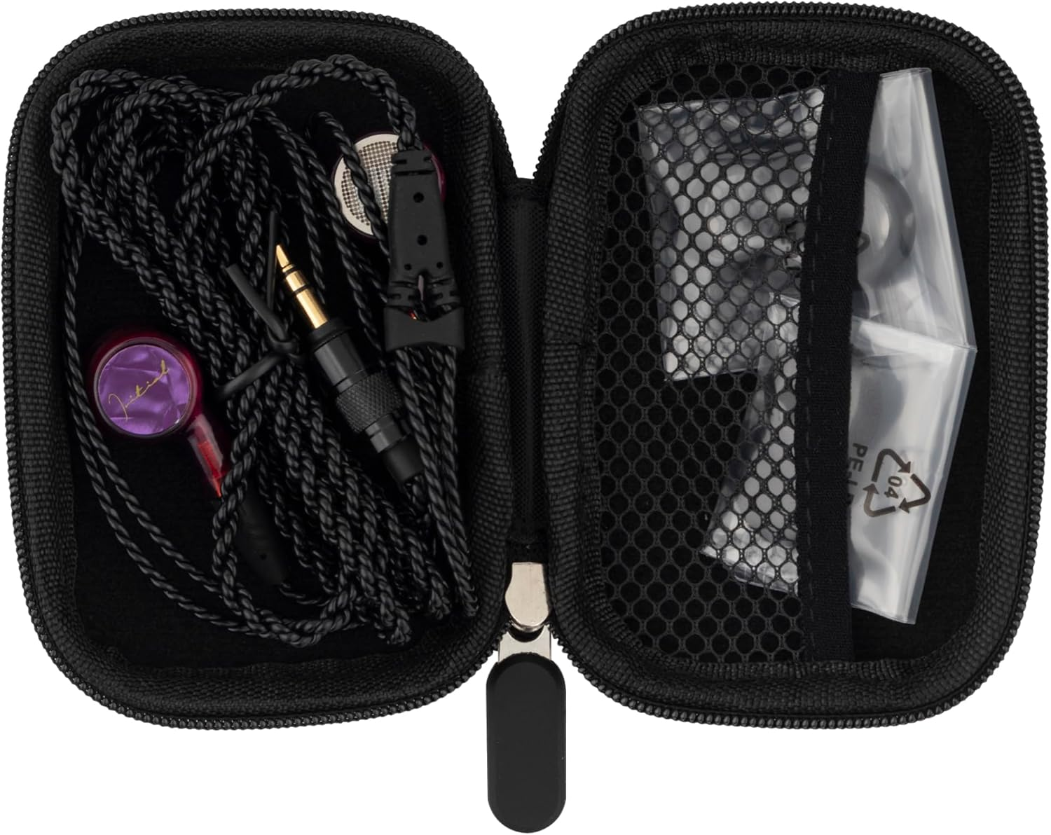 Initial a - Yui - 0.56 Inch (14.2 Mm) Flat Drive Driver In-Ear Earphones, Purple, Approx. W 0.7 X H 1.2 X D 0.5 Inches (19 X 30 X 13 Mm) image number 1